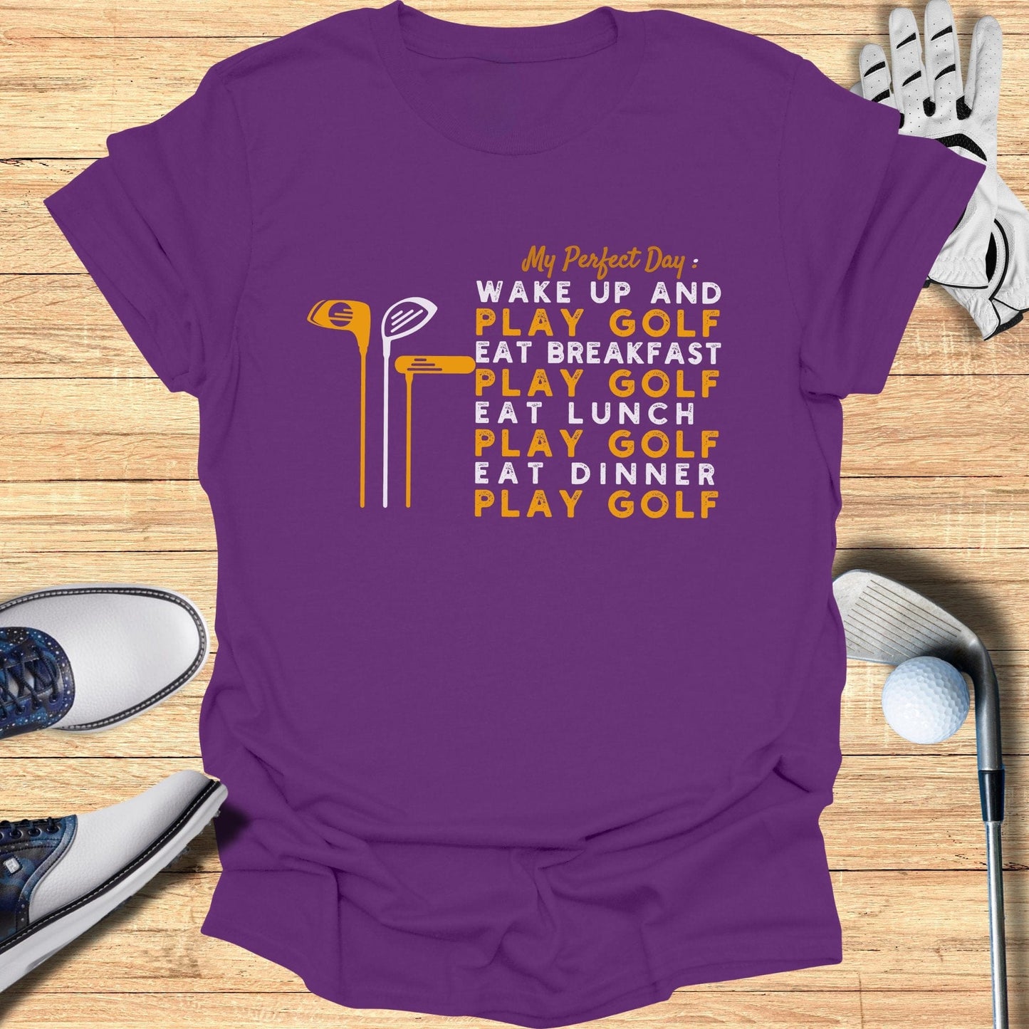Wake Up and Play Golf T-Shirt - Funny Golf Tee by Swing Epic