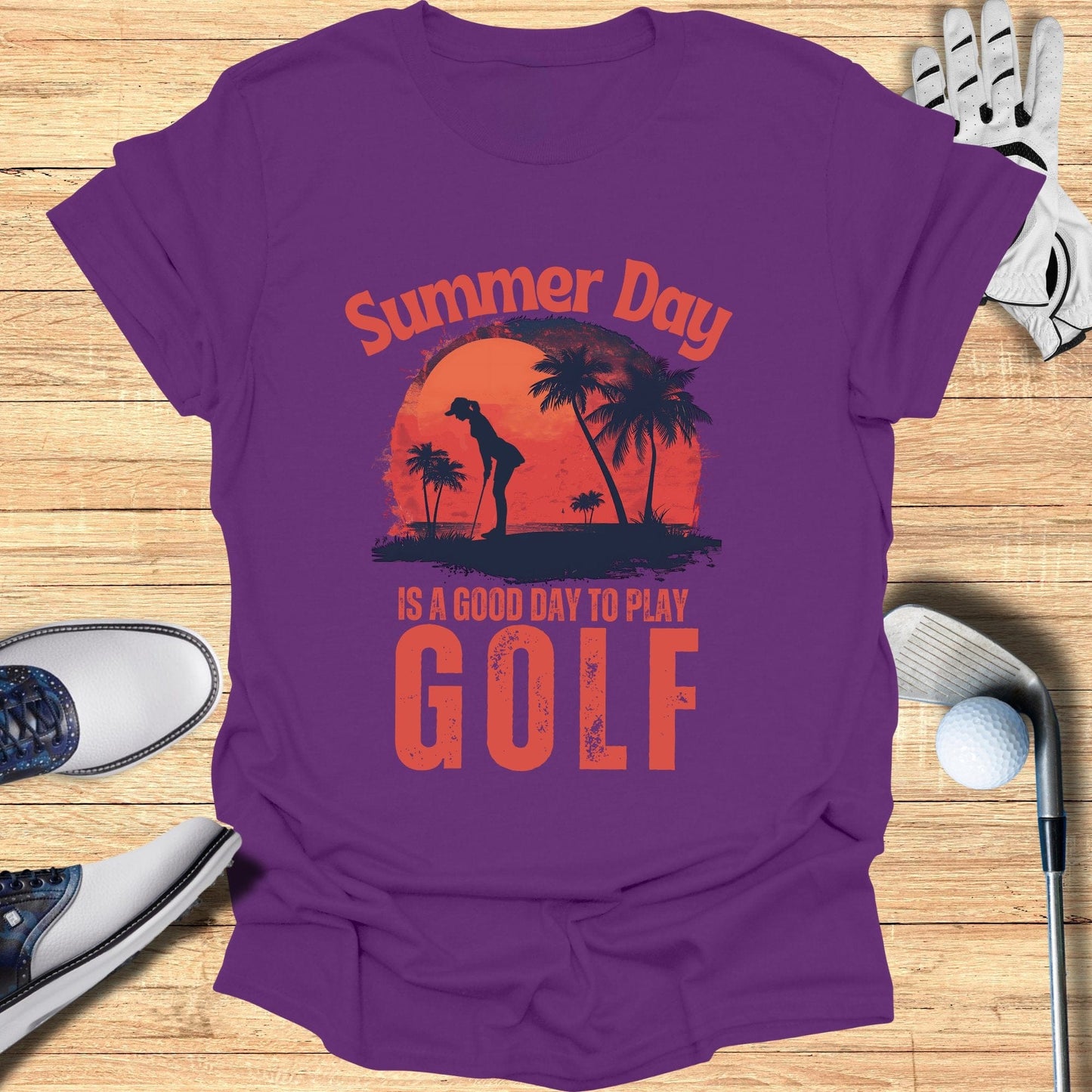 Summer Day Is A Good Day T-Shirt - Funny Golf Tee by Swing Epic