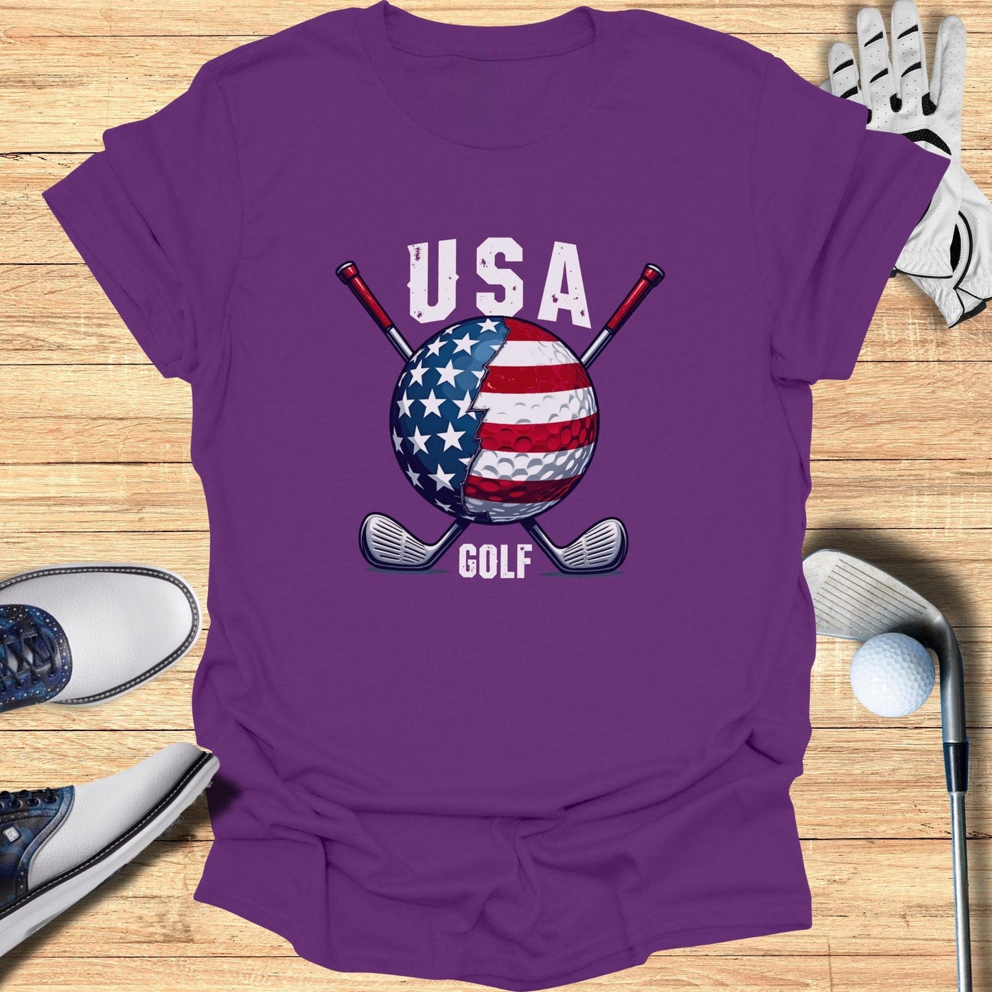 Patriotic USA Golf T-Shirt - Funny Golf Tee by Swing Epic