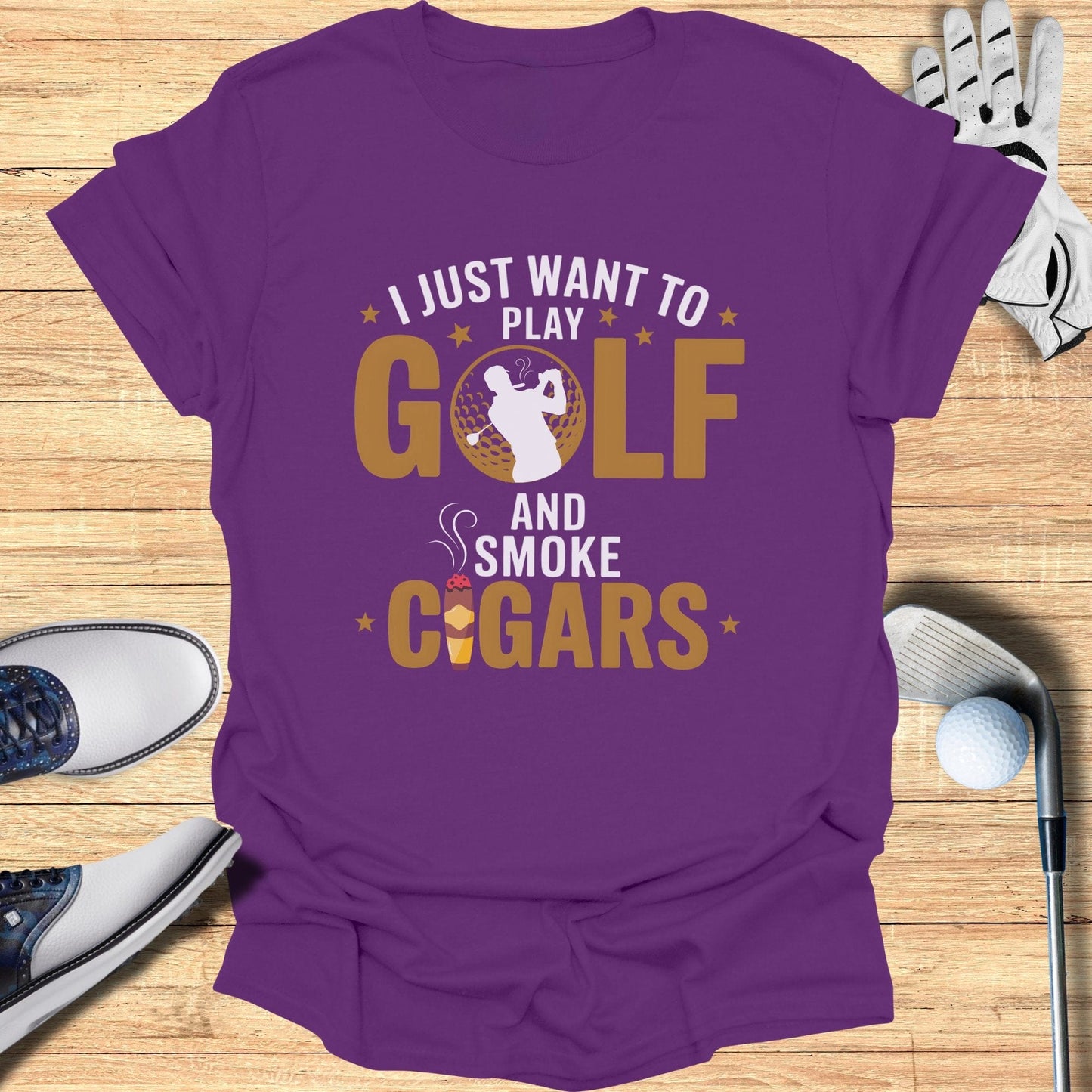 Golf And Cigars T-Shirt - Funny Golf Tee by Swing Epic
