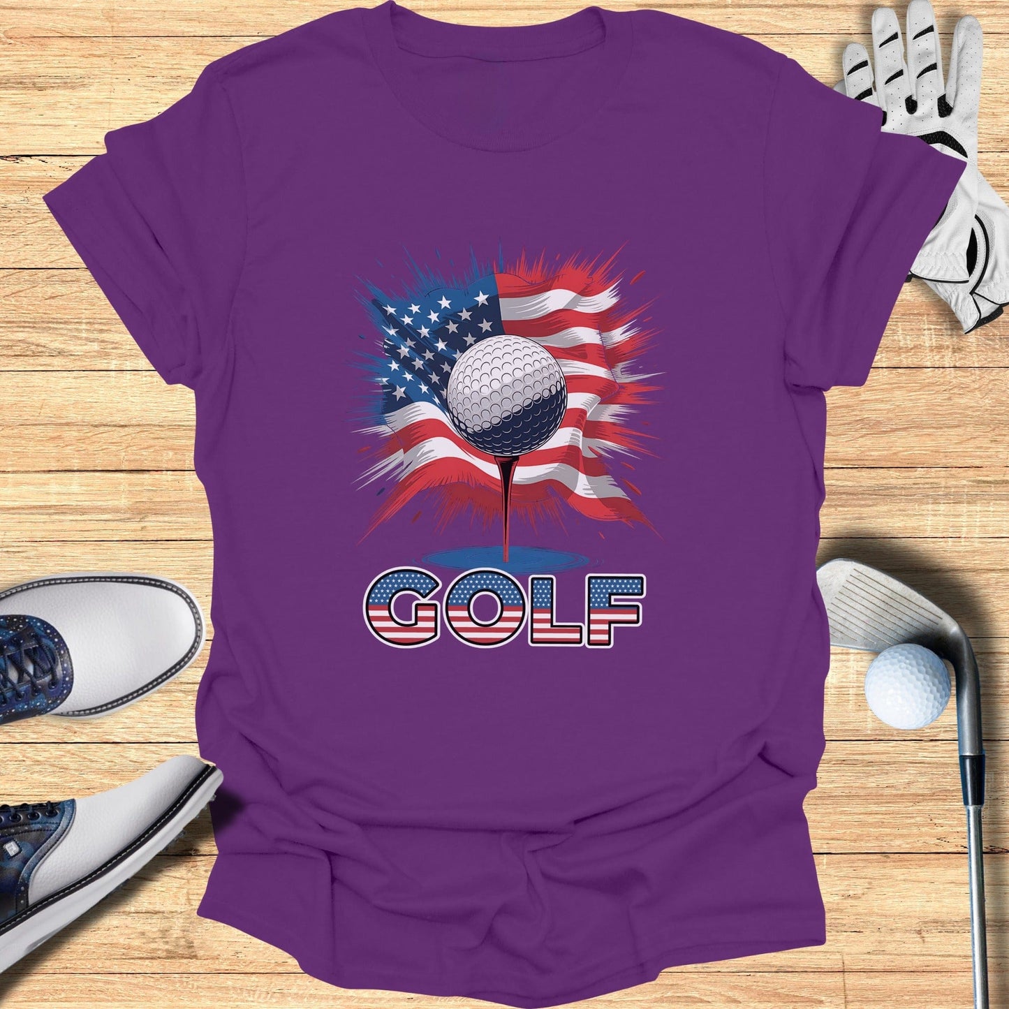 Stars & Stripes Golf Ball T-Shirt