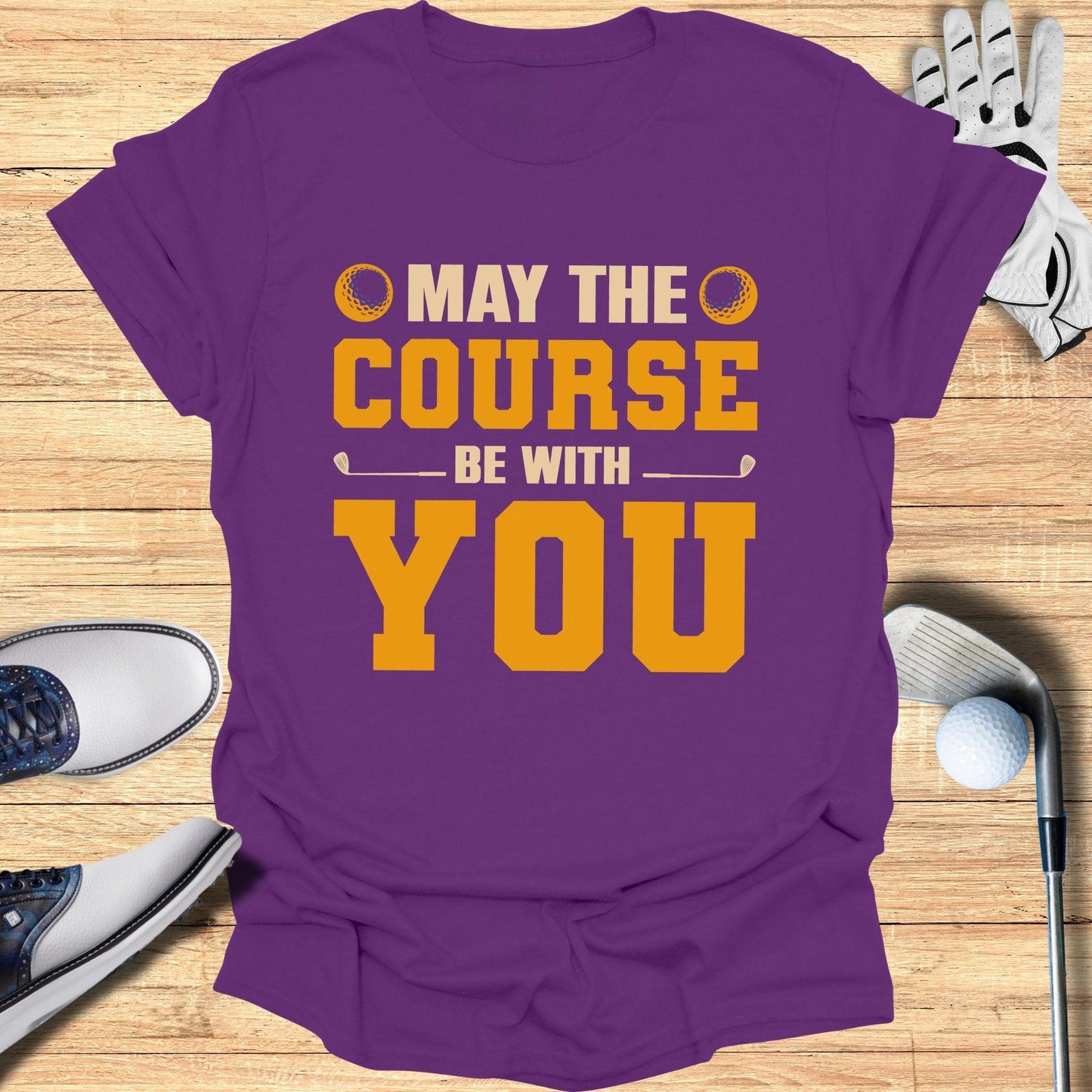 May the Course Be With You T-Shirt - Funny Golf T-Shirt by SwingEpic