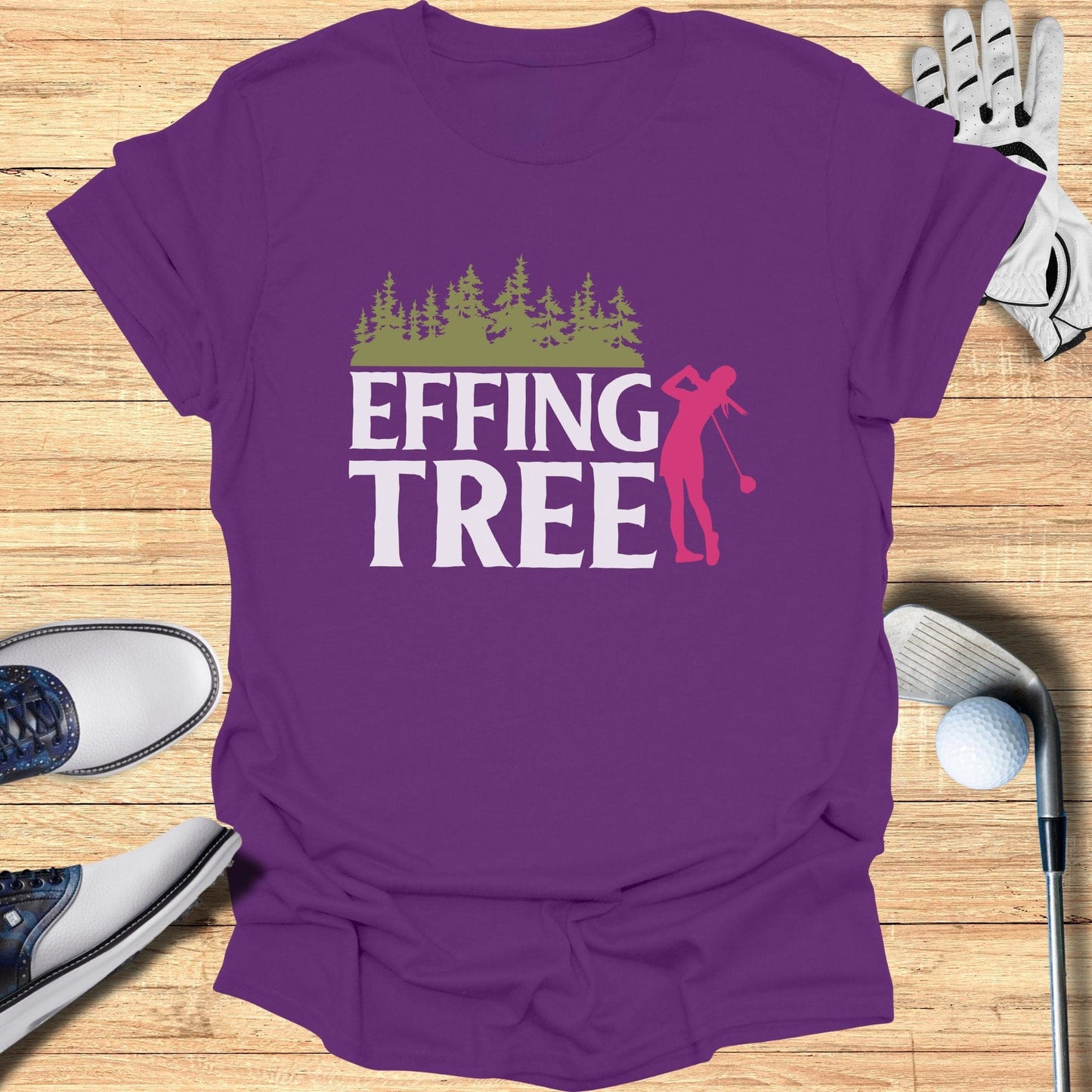 Effing Tree T-Shirt - Funny Golf T-Shirt by SwingEpic