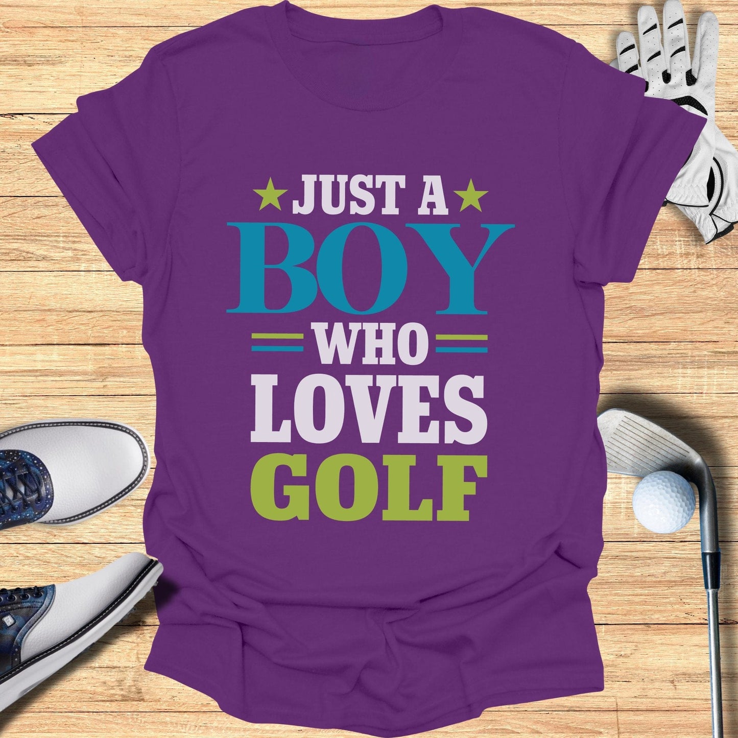 Just a Boy Who Loves Golf T-Shirt - Funny Golf Tee by Swing Epic