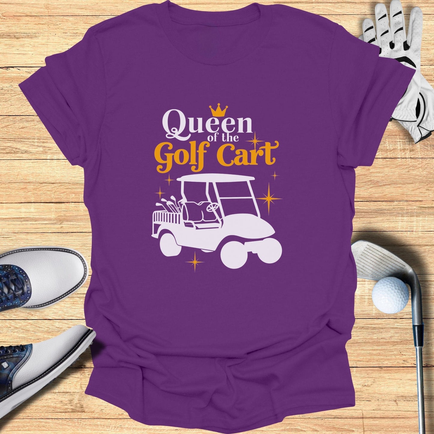 Queen of the Golf Cart T-Shirt - Funny Golf Tee by Swing Epic