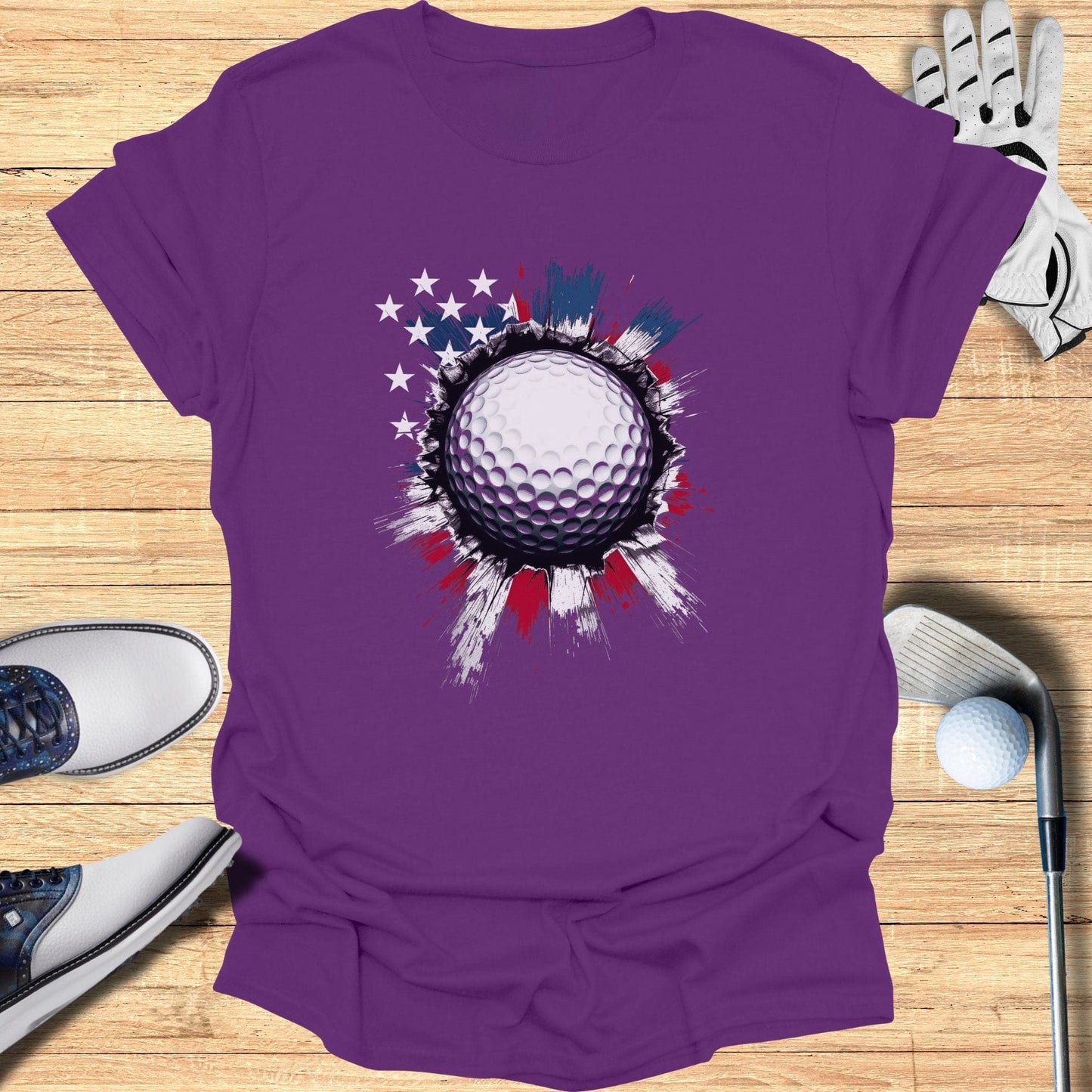 Stars, Stripes & Shanks T-Shirt - Funny Golf Tee by Swing Epic