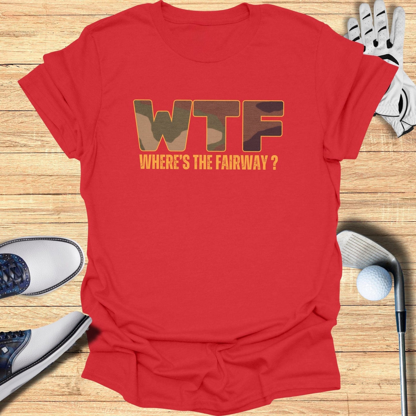 WTF: Where’s The Fairway? T-Shirt - Funny Golf Tee by Swing Epic