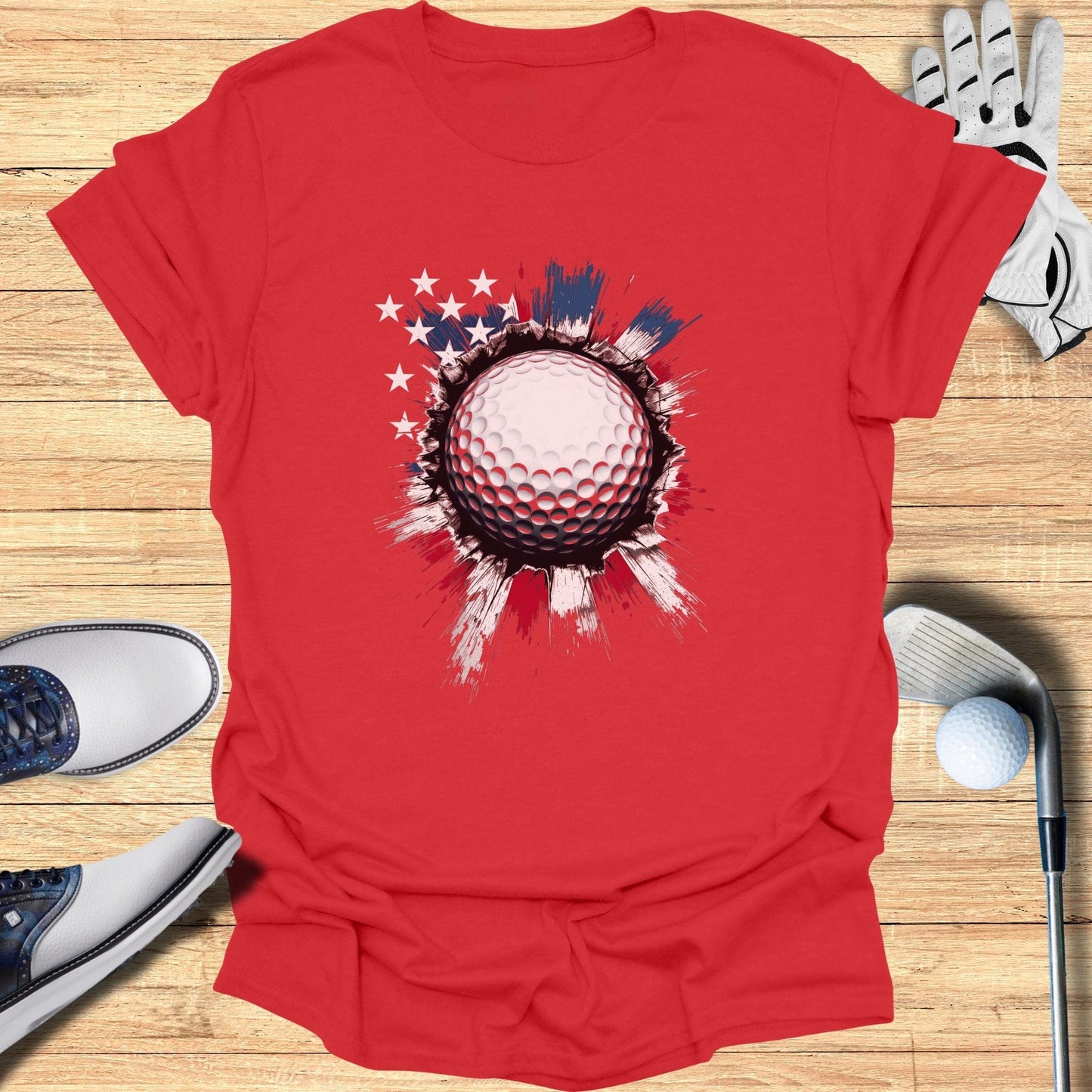 Stars, Stripes & Shanks T-Shirt - Funny Golf Tee by Swing Epic