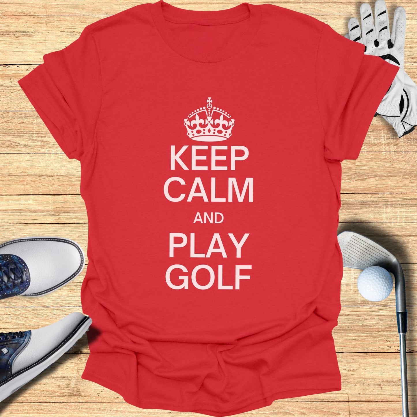 Keep Calm and Play Golf T-Shirt - Funny Golf Tee by Swing Epic