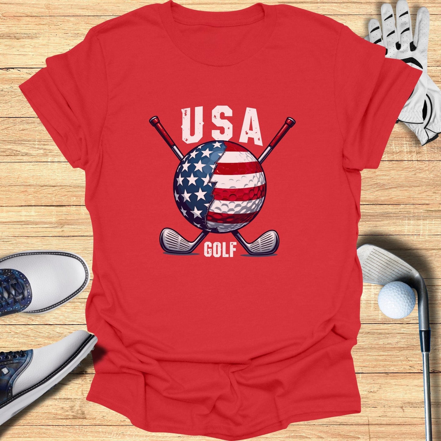 Patriotic USA Golf T-Shirt - Funny Golf Tee by Swing Epic