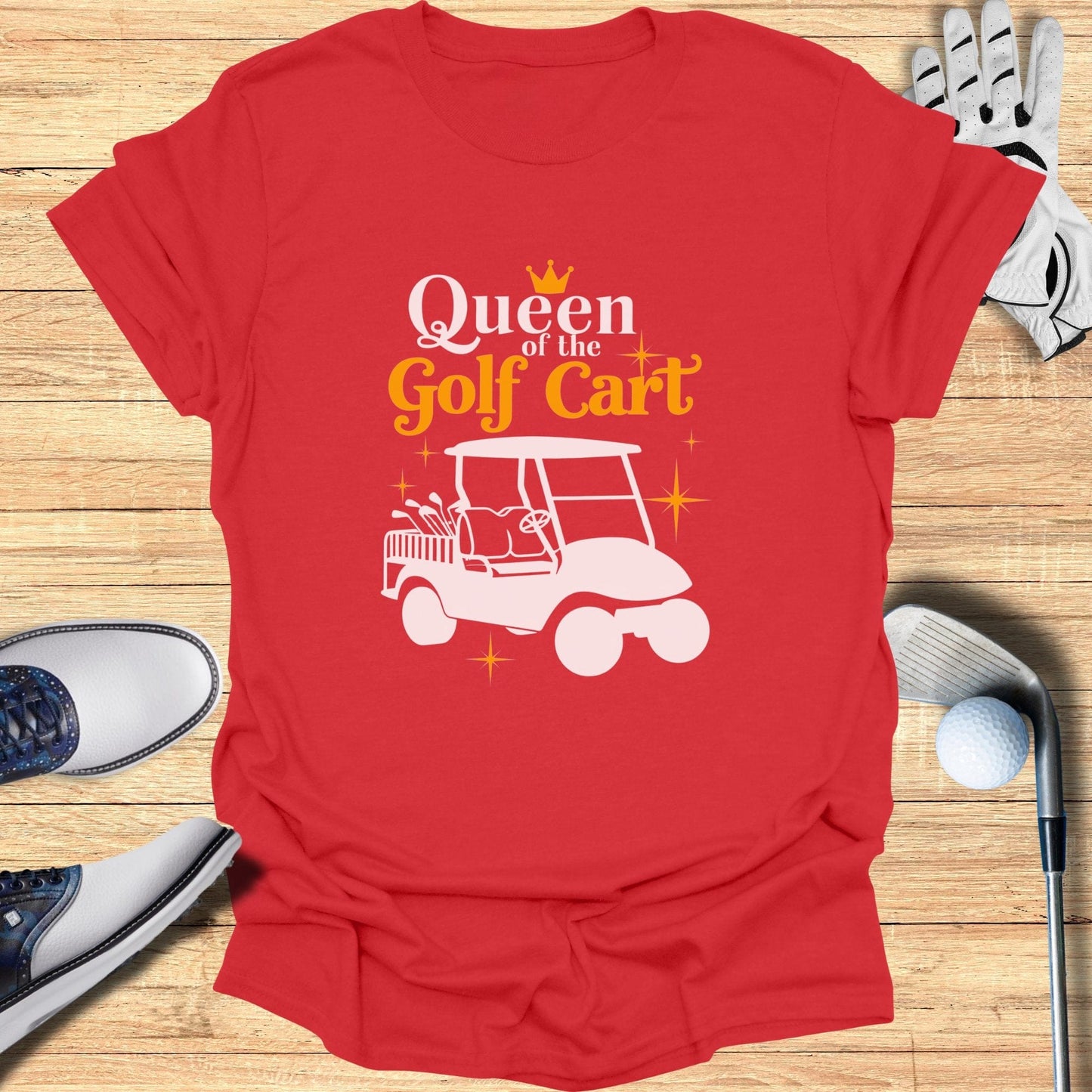 Queen of the Golf Cart T-Shirt - Funny Golf Tee by Swing Epic