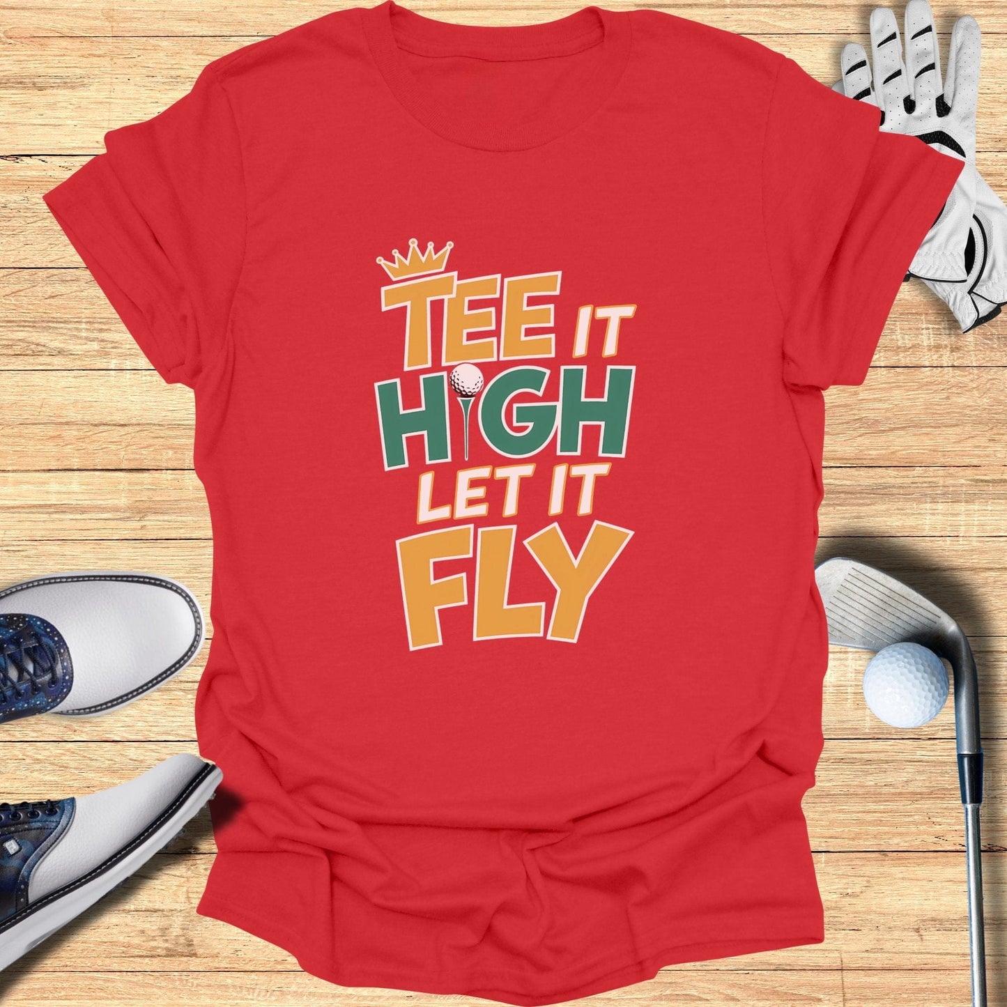 Tee It High Let It Fly T-Shirt - Funny Golf Tee by Swing Epic