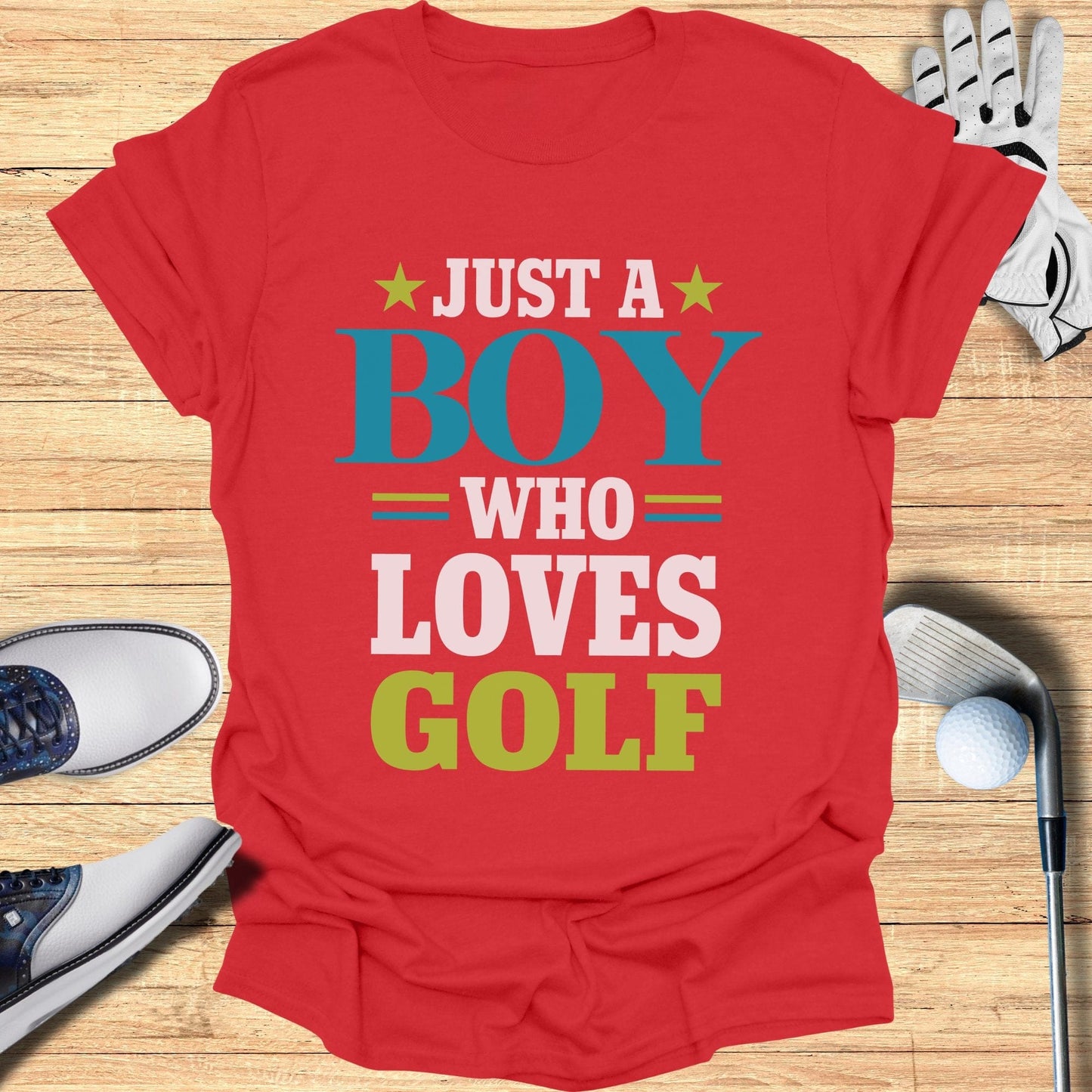 Just a Boy Who Loves Golf T-Shirt - Funny Golf Tee by Swing Epic