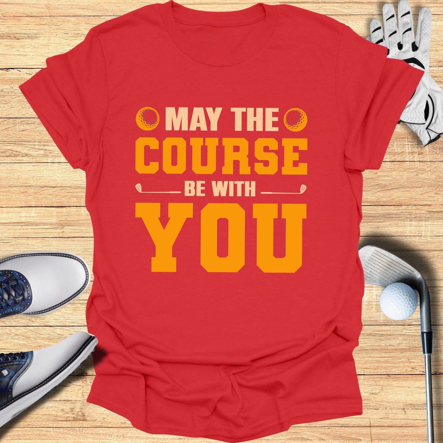 May the Course Be With You T-Shirt - Funny Golf T-Shirt by SwingEpic