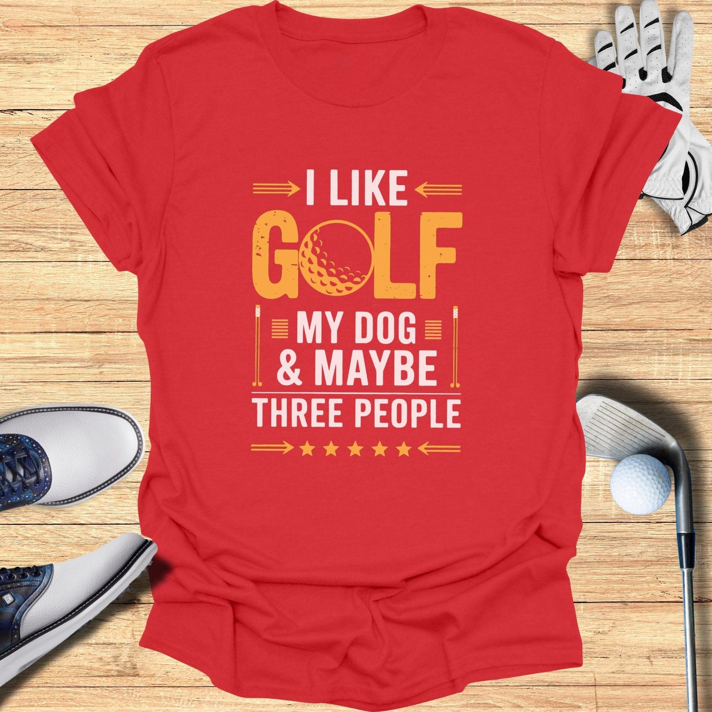 I Like Golf My Dog T-Shirt - Funny Golf Tee by Swing Epic