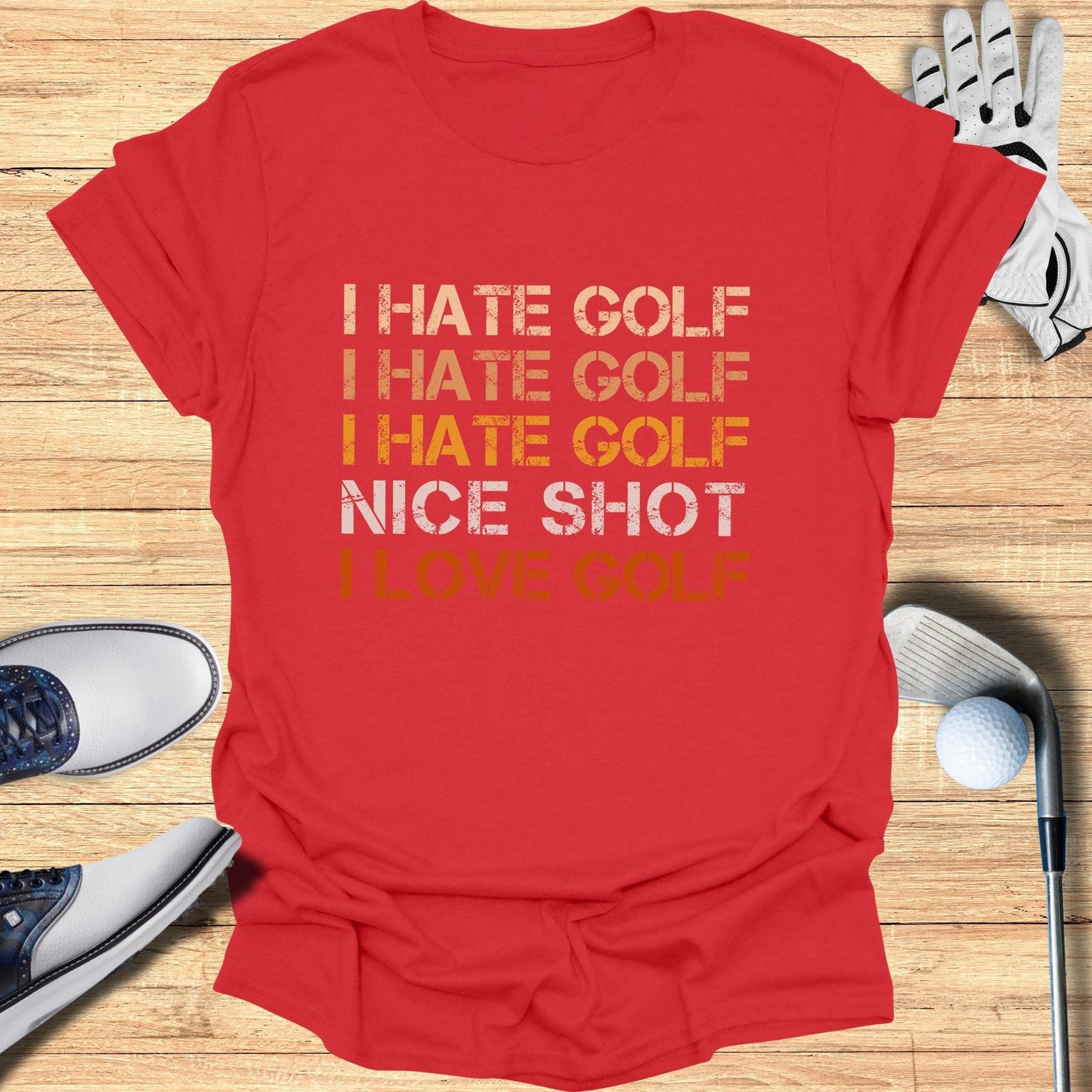 I Hate Golf, I Love Golf T-Shirt - Funny Golf Tee by Swing Epic
