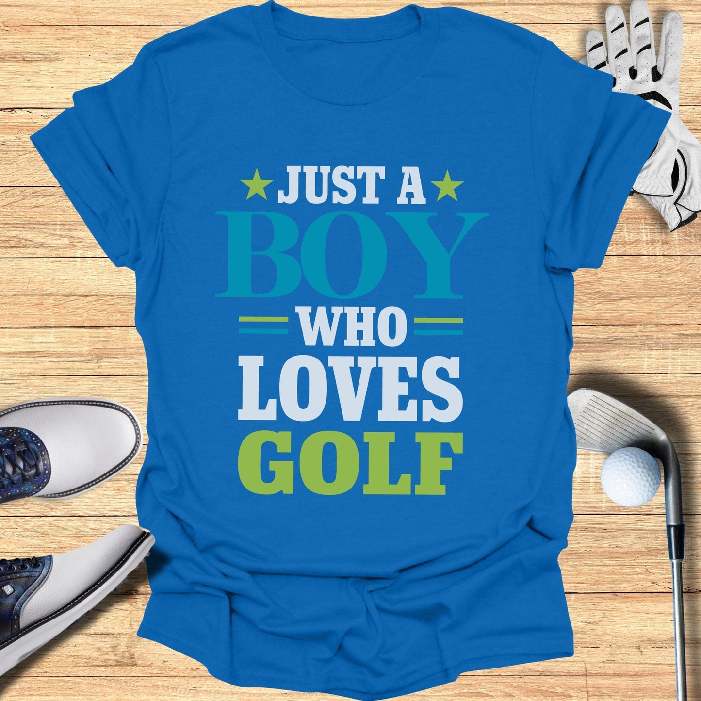 Just a Boy Who Loves Golf T-Shirt - Funny Golf Tee by Swing Epic