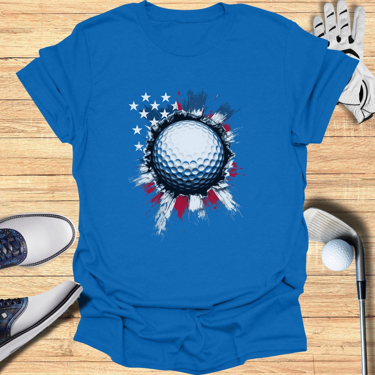 Stars, Stripes & Shanks T-Shirt - Funny Golf Tee by Swing Epic