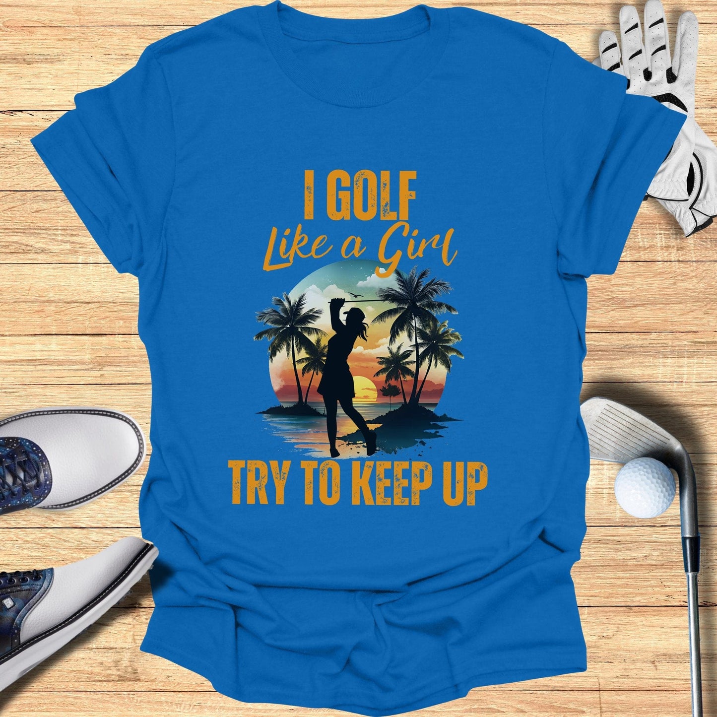 I Golf Like A Girl T-Shirt - Funny Golf Tee by Swing Epic