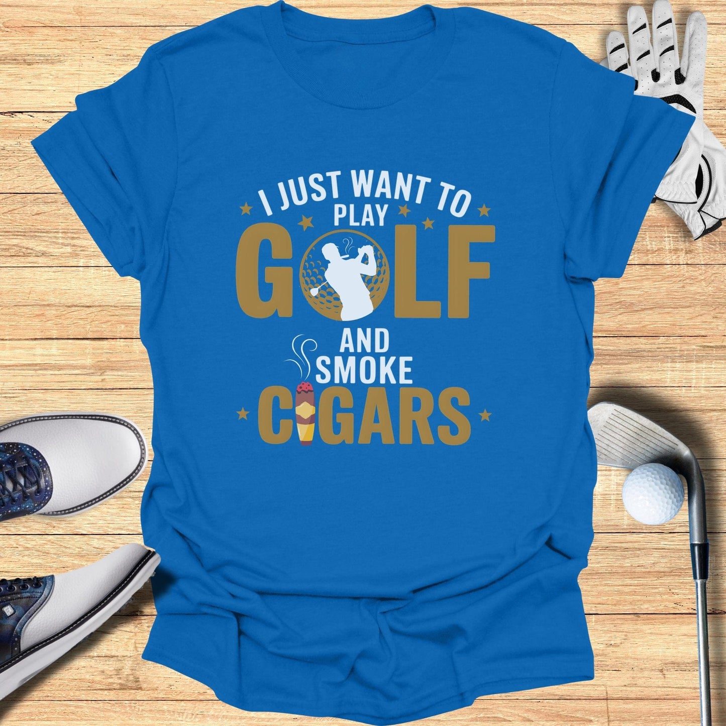 Golf And Cigars T-Shirt - Funny Golf Tee by Swing Epic