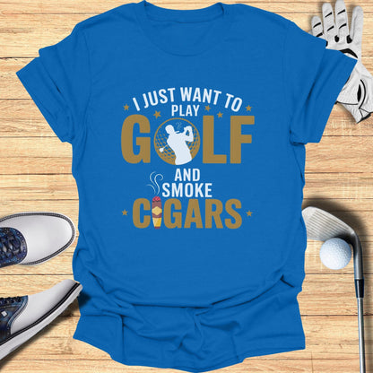 Golf And Cigars T-Shirt - Funny Golf Tee by Swing Epic