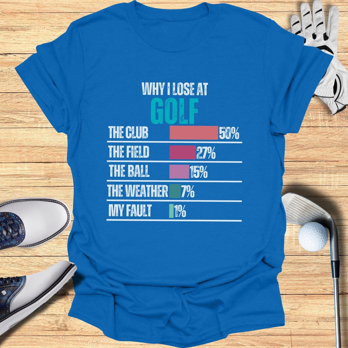 Why I Lose At Golf T-Shirt - Funny Golf Tee by Swing Epic