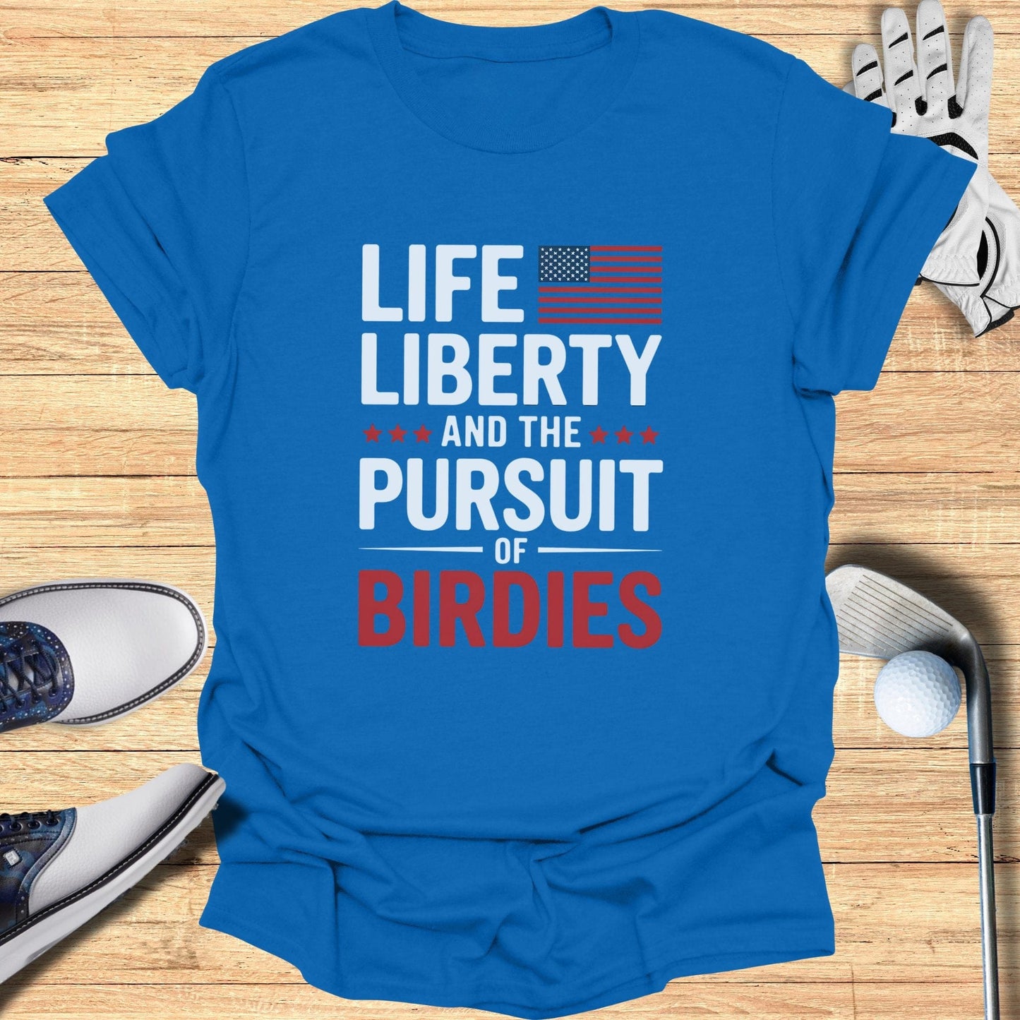 The Pursuit of Birdies T-Shirt - Funny Golf Tee by Swing Epic
