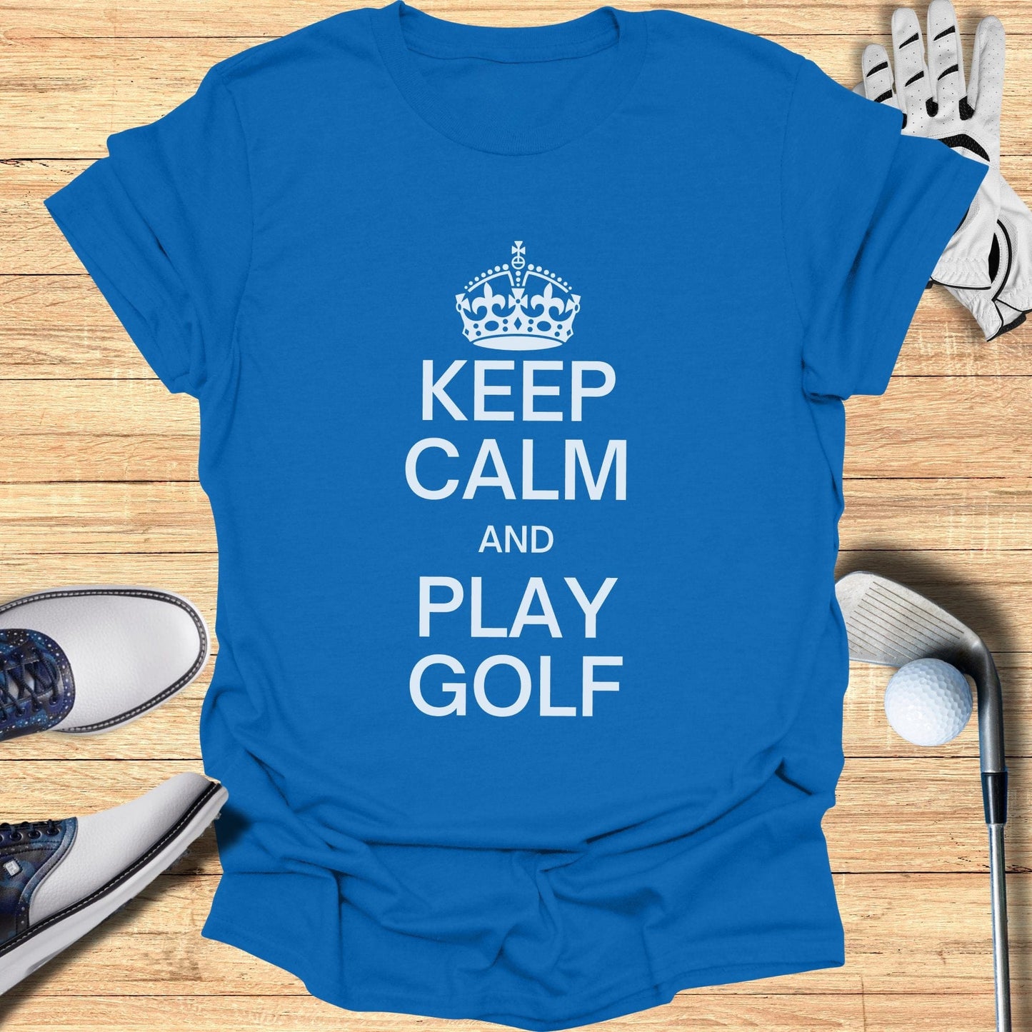 Keep Calm and Play Golf T-Shirt - Funny Golf Tee by Swing Epic