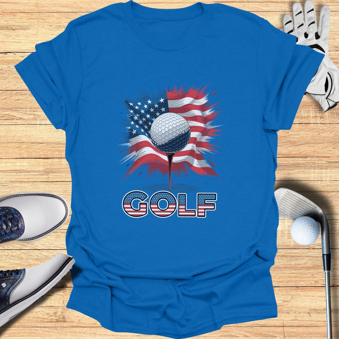 Stars & Stripes Golf Ball T-Shirt