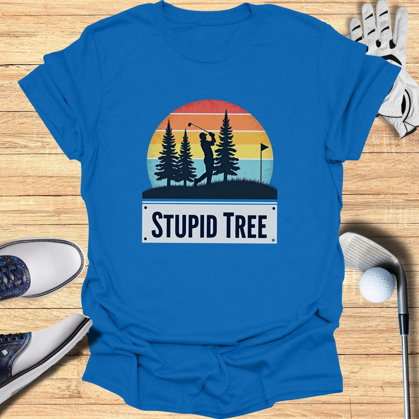 Stupid Tree Golf Humor T-Shirt - Funny Golf Tee by Swing Epic