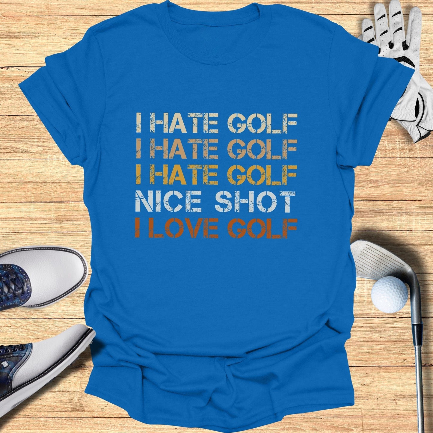 I Hate Golf, I Love Golf T-Shirt - Funny Golf Tee by Swing Epic