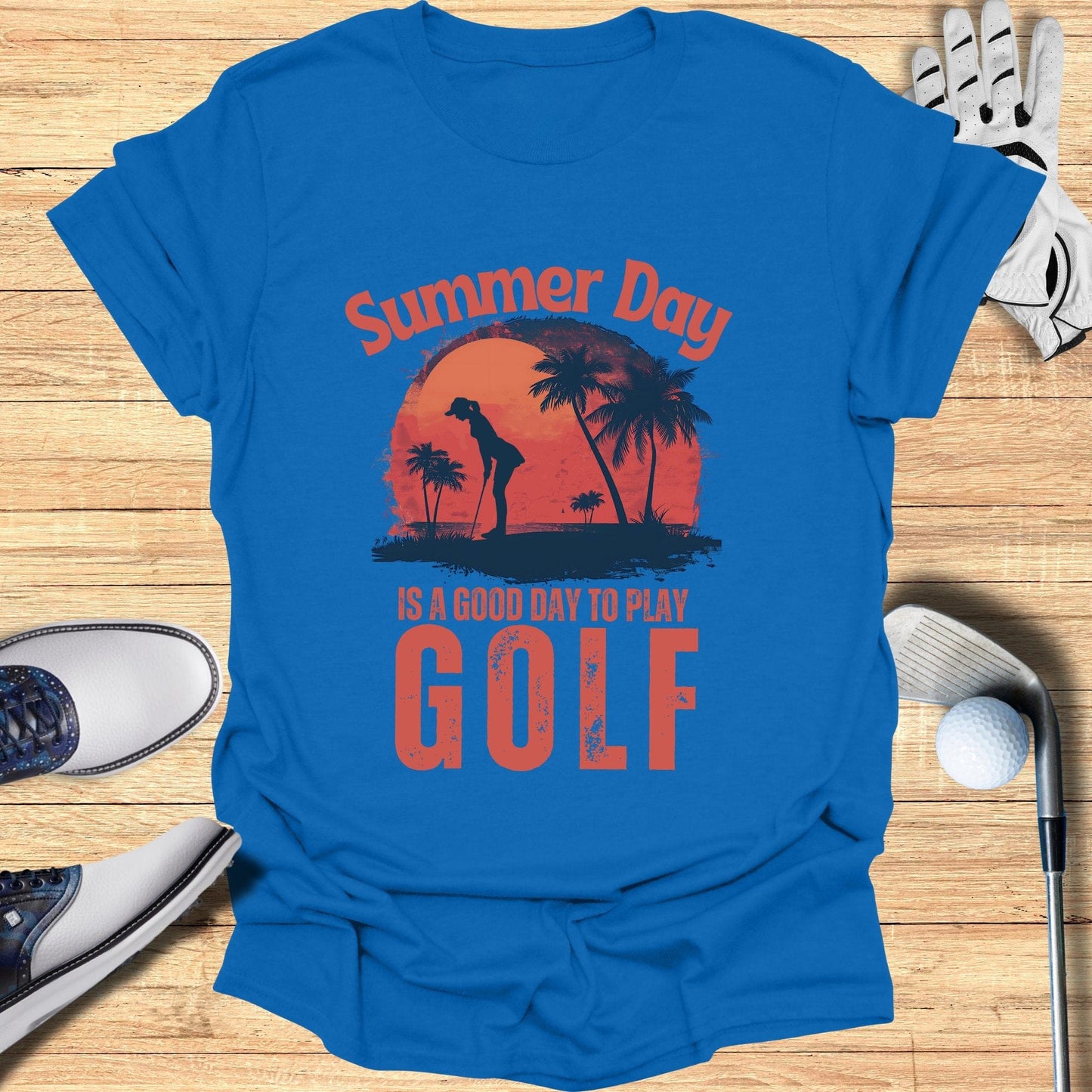 Summer Day Is A Good Day T-Shirt - Funny Golf Tee by Swing Epic
