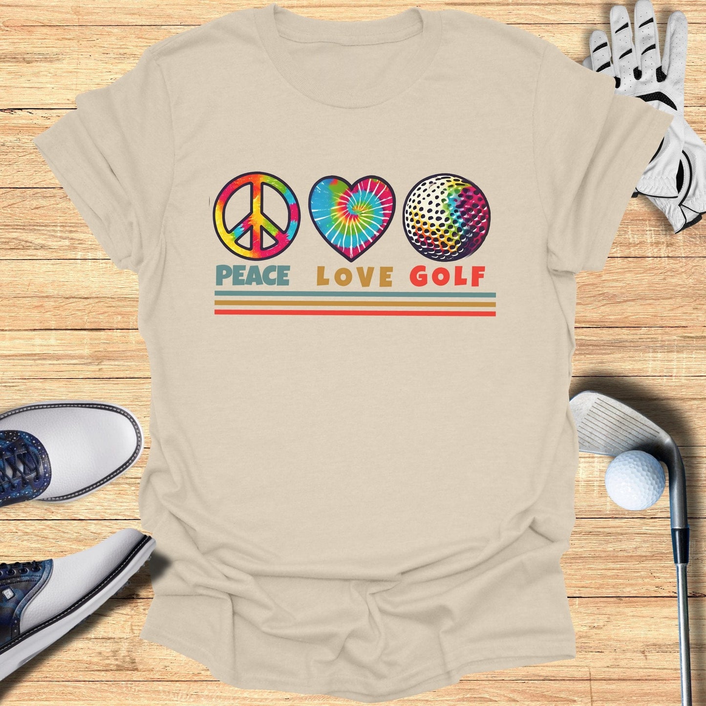 Peace Love Golf T-Shirt - Funny Golf Tee by Swing Epic