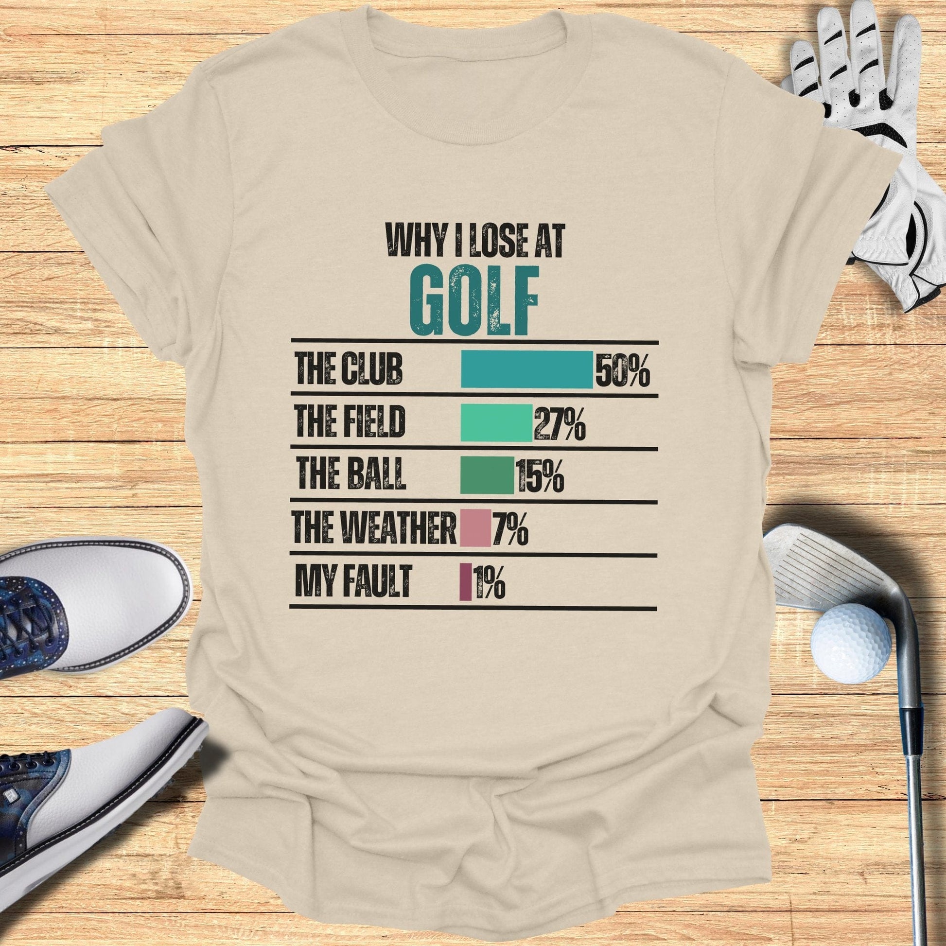 Why I Lose At Golf T-Shirt - Funny Golf Tee by Swing Epic