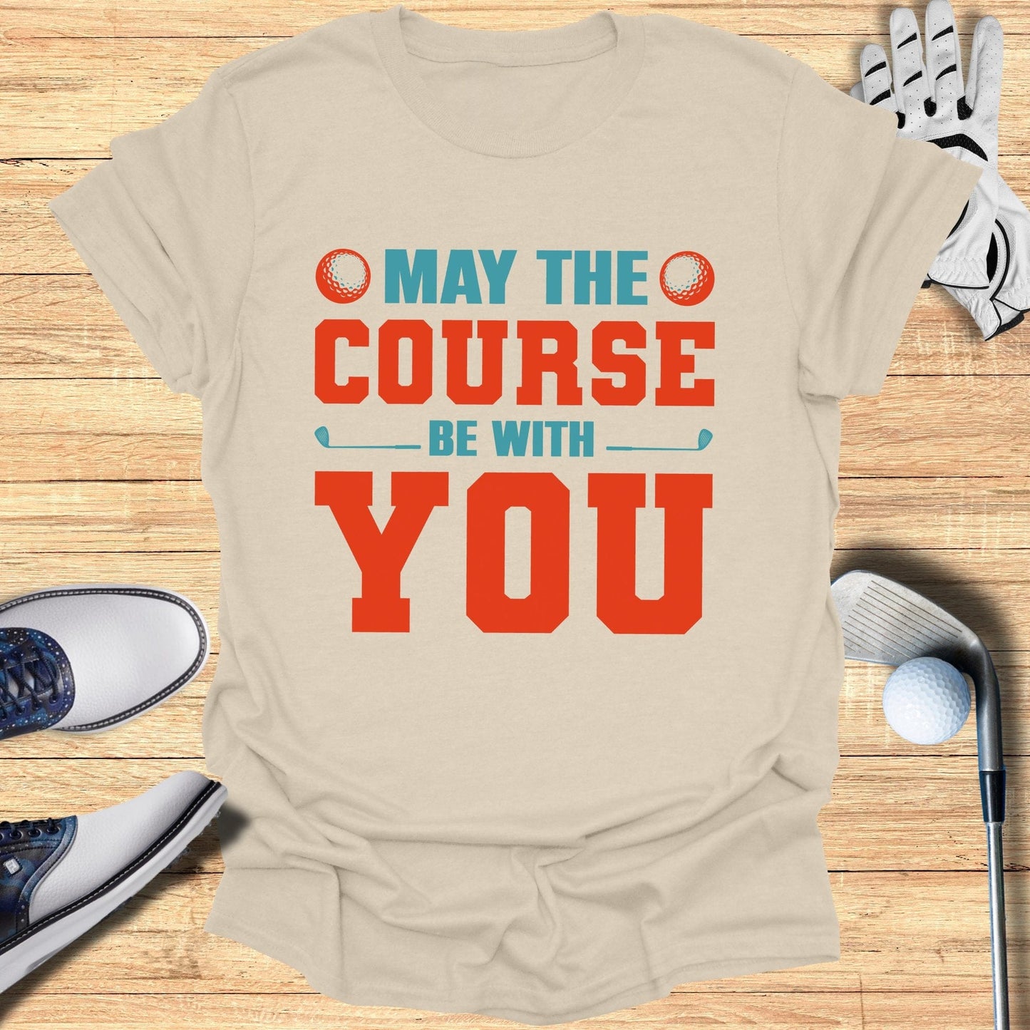 May the Course Be With You T-Shirt - Funny Golf T-Shirt by SwingEpic
