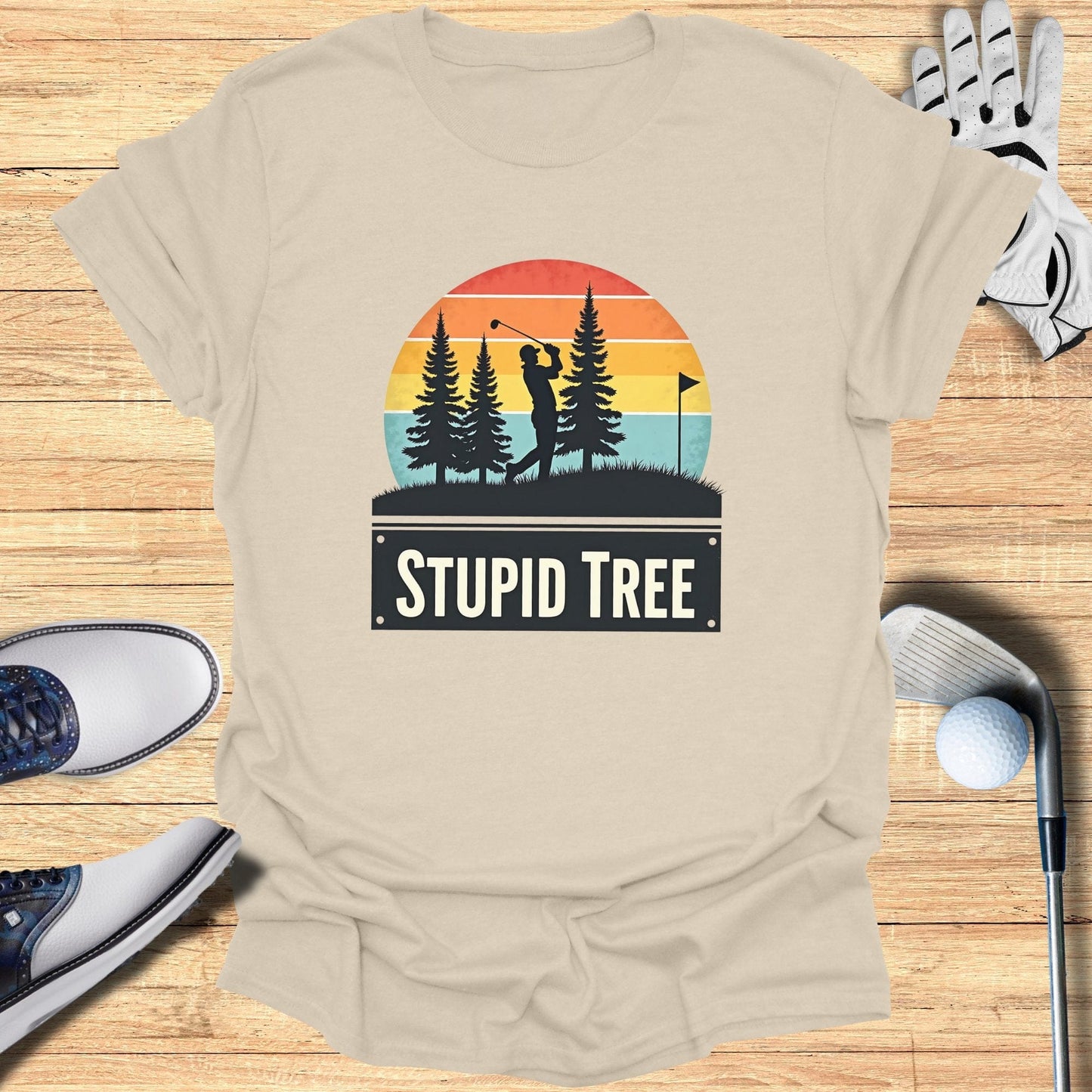 Stupid Tree Golf Humor T-Shirt - Funny Golf Tee by Swing Epic