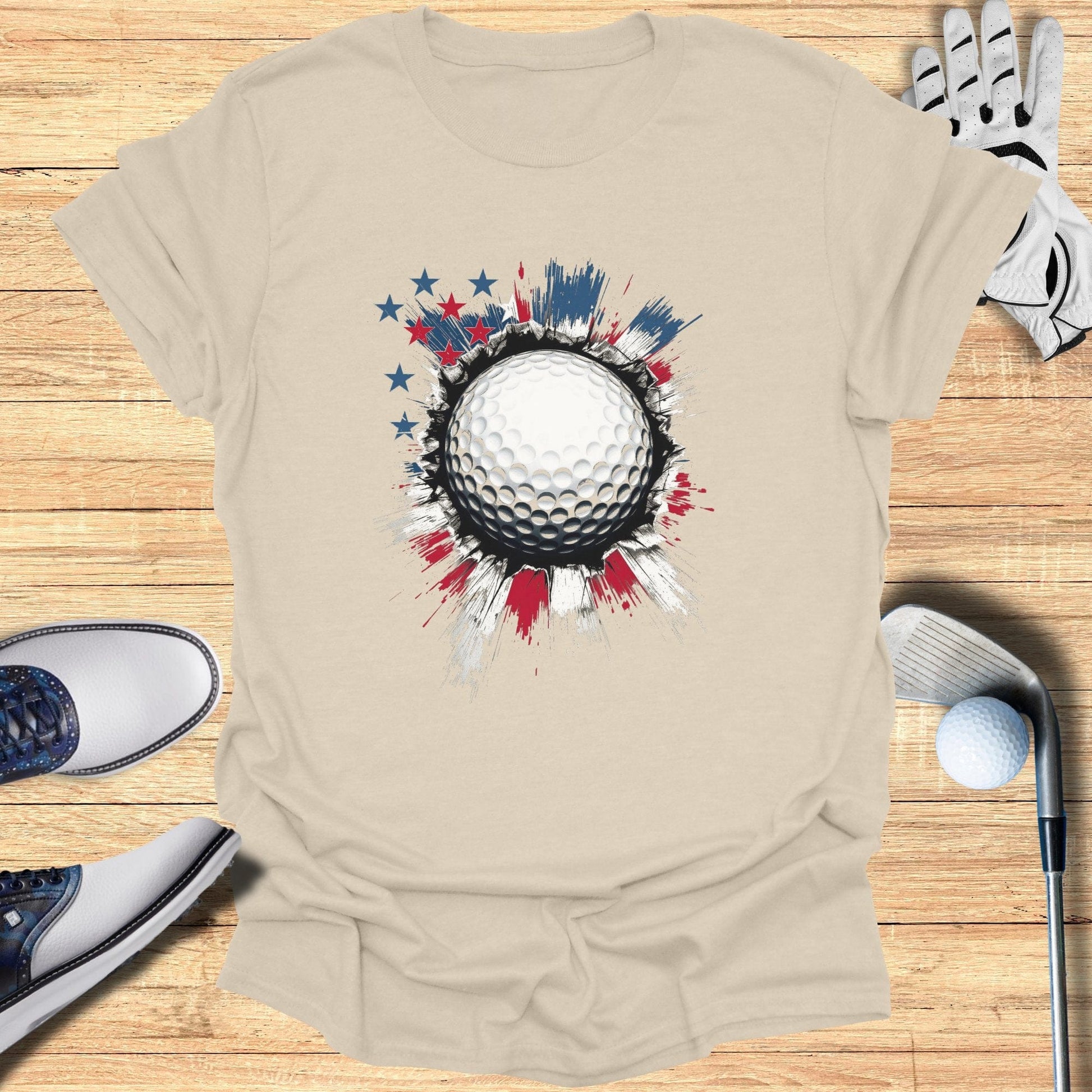 Stars, Stripes & Shanks T-Shirt - Funny Golf Tee by Swing Epic