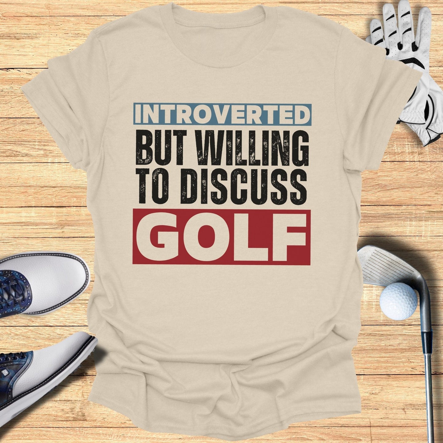 Introverted But Willing T-Shirt - Funny Golf Tee by Swing Epic