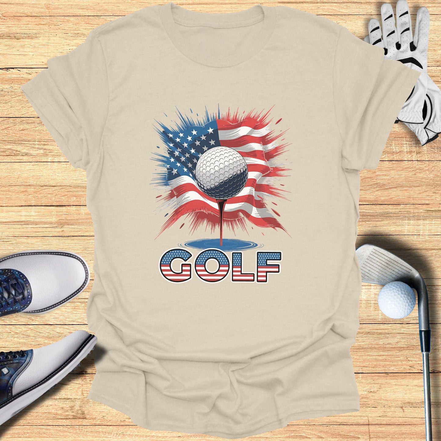 Stars & Stripes Golf Ball T-Shirt