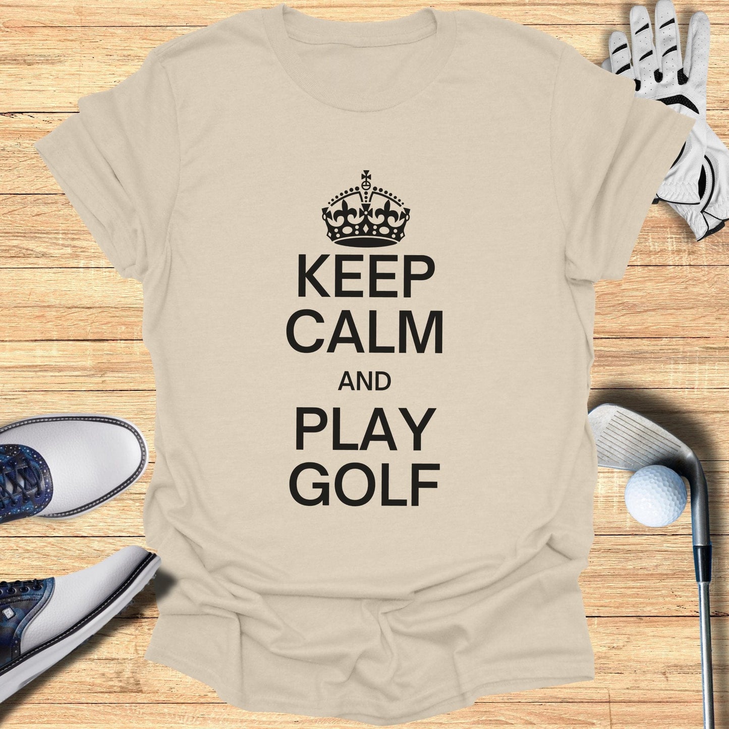 Keep Calm and Play Golf T-Shirt - Funny Golf Tee by Swing Epic