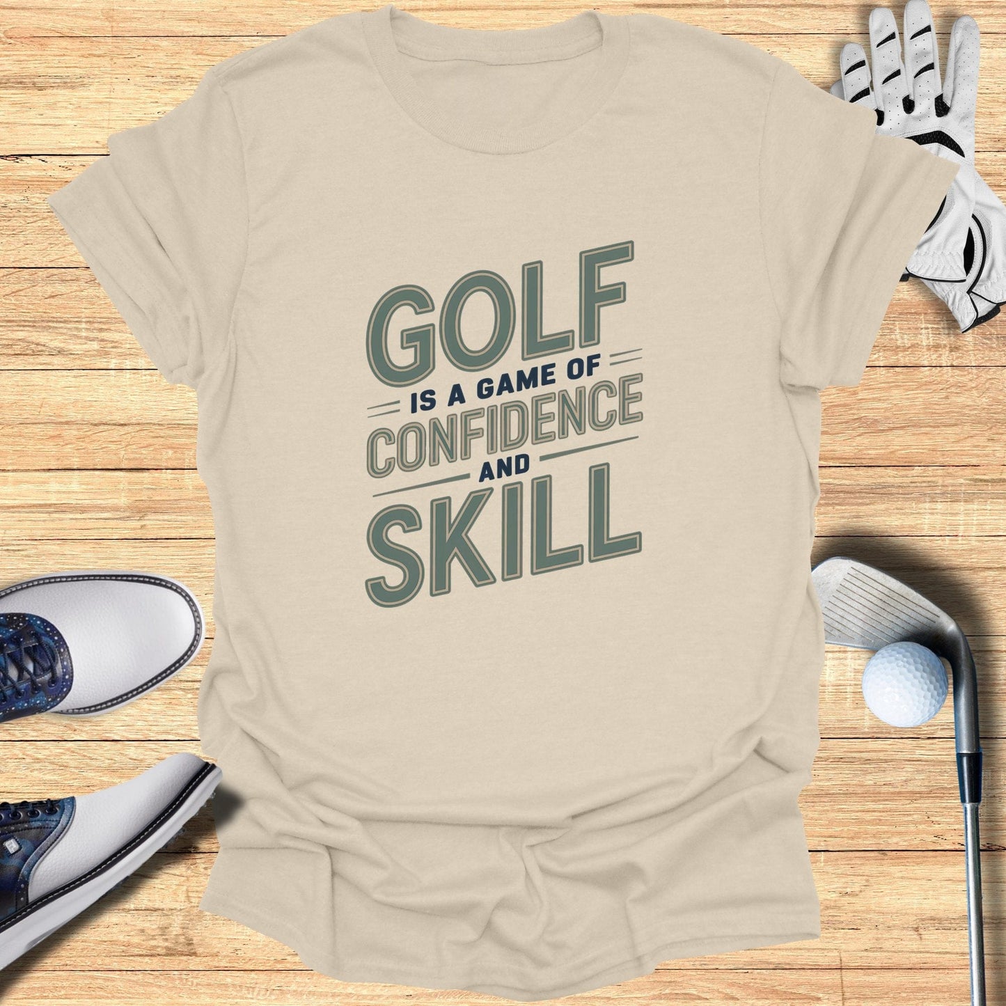 Golf Is A Game Of Confidence T-Shirt - Funny Golf Tee by Swing Epic