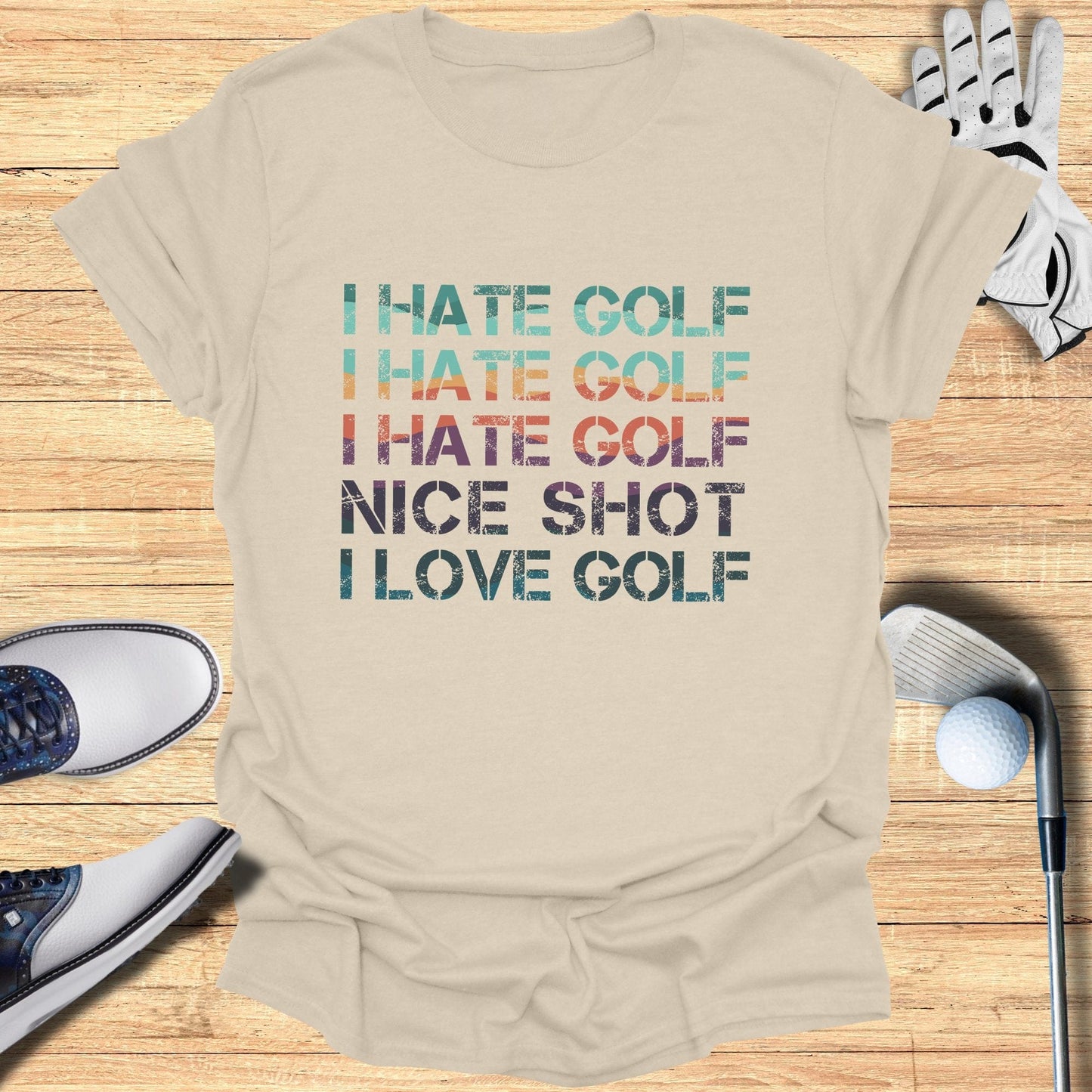 I Hate Golf, I Love Golf T-Shirt - Funny Golf Tee by Swing Epic