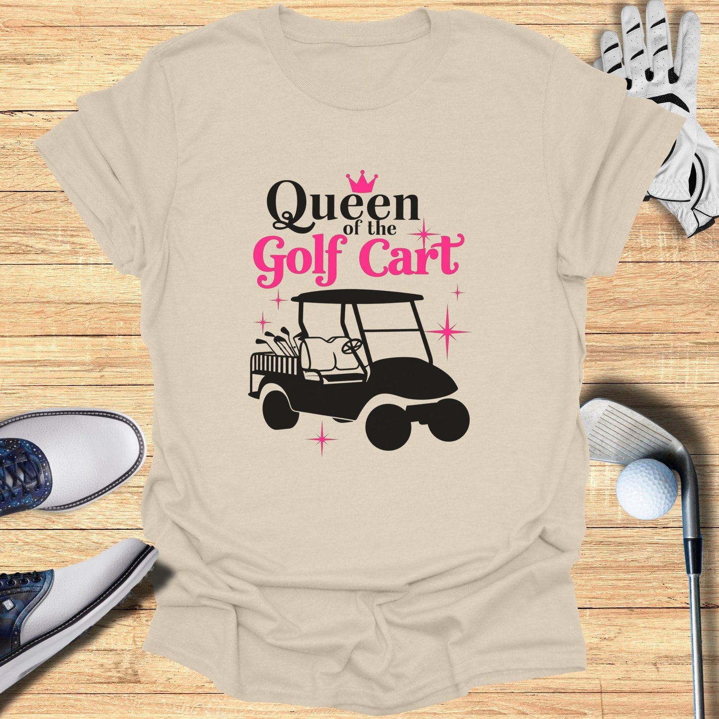 Queen of the Golf Cart T-Shirt - Funny Golf Tee by Swing Epic