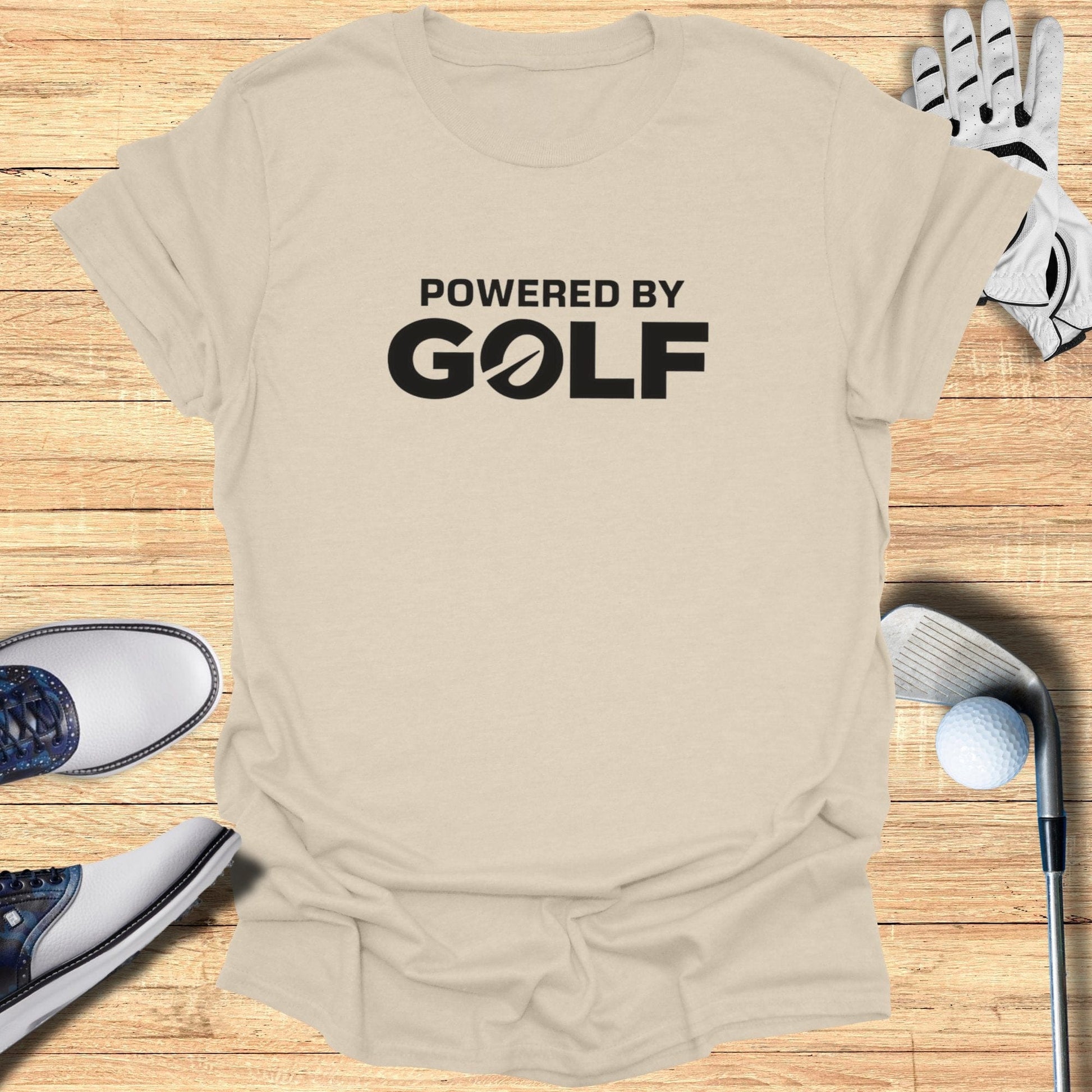 Powered by Golf T-Shirt - Funny Golf Tee by Swing Epic
