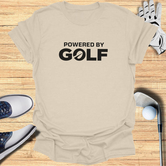 Powered by Golf T-Shirt - Funny Golf Tee by Swing Epic