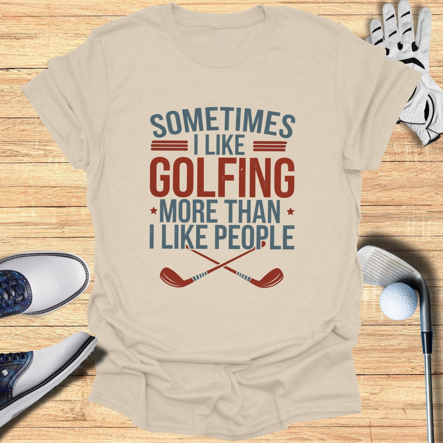 Sometimes I Like Golfing T-Shirt - Funny Golf Tee by Swing Epic