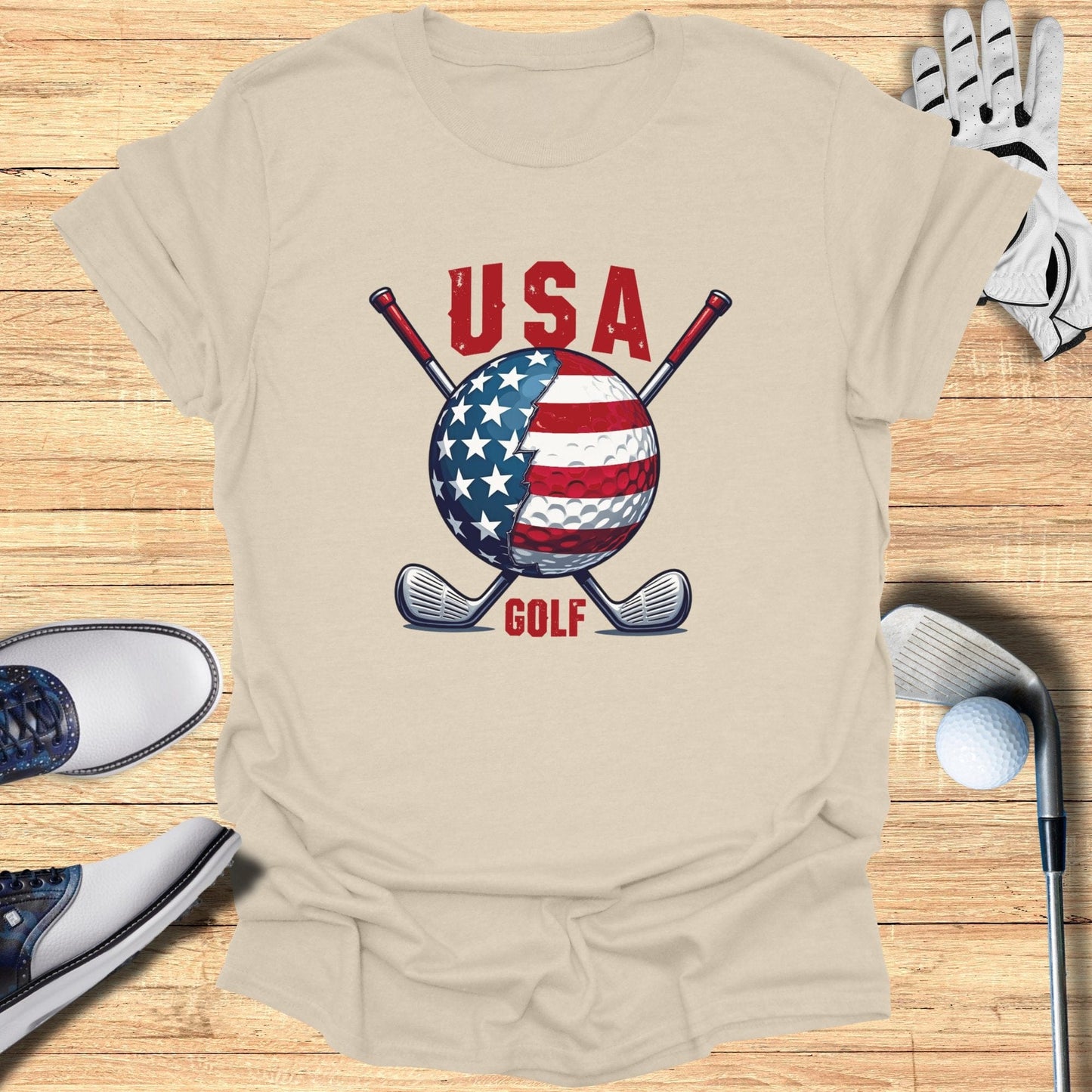 Patriotic USA Golf T-Shirt - Funny Golf Tee by Swing Epic