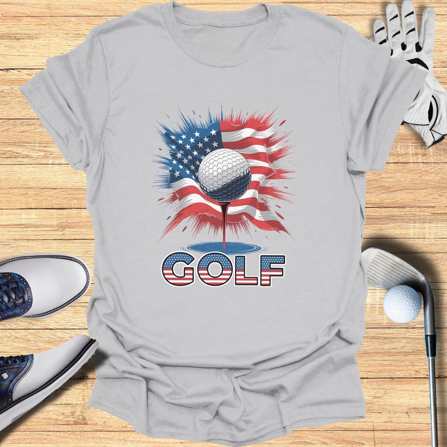 Stars & Stripes Golf Ball T-Shirt