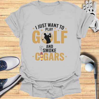 Golf And Cigars T-Shirt - Funny Golf Tee by Swing Epic