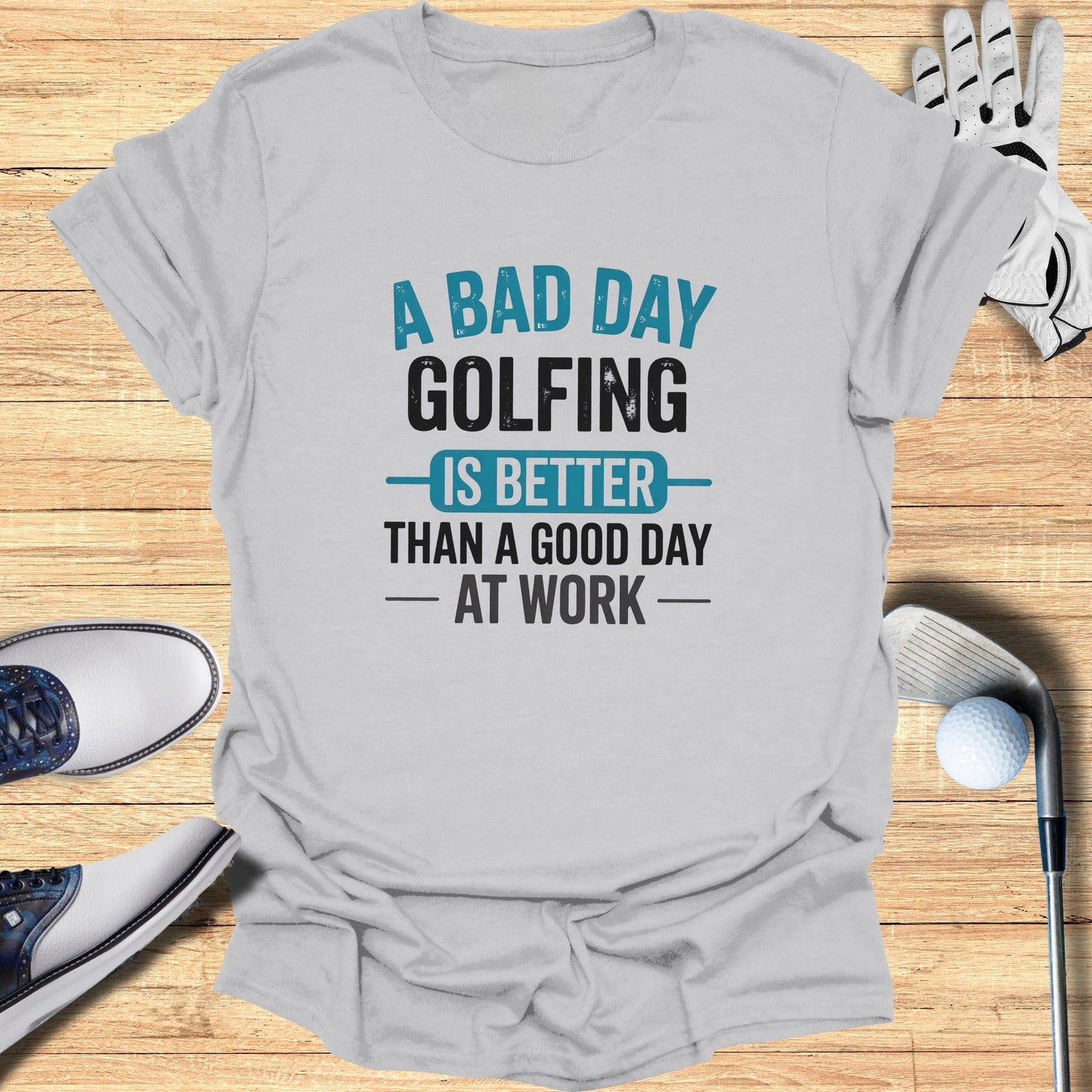Bad Golf > Good Work T-Shirt - Funny Golf Tee by Swing Epic